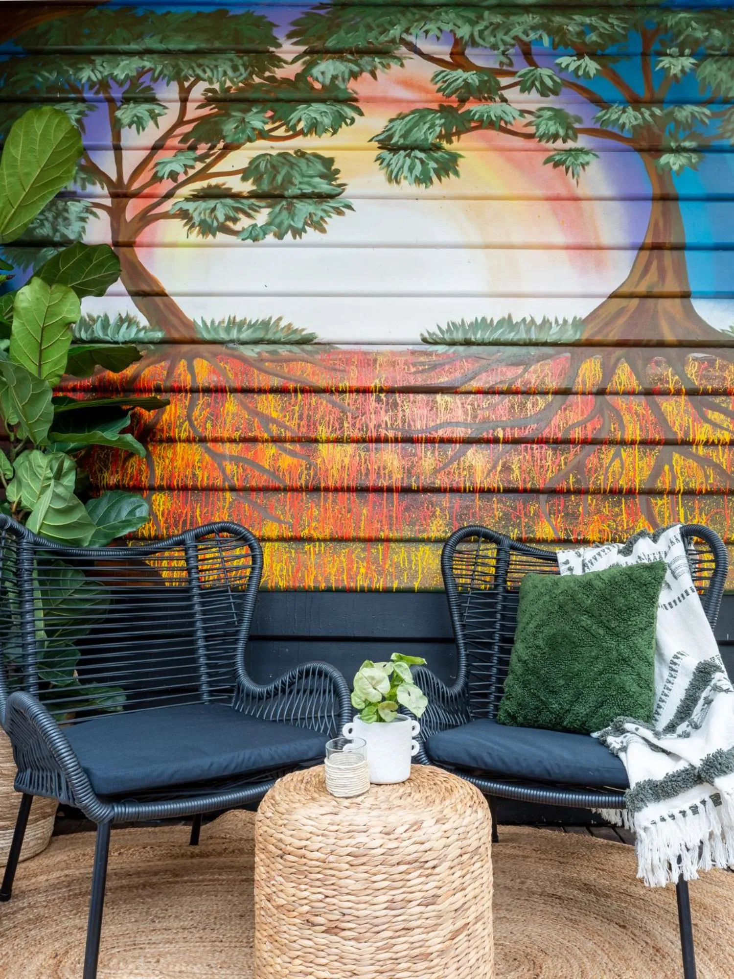 Patio in Bendigo Backpackers