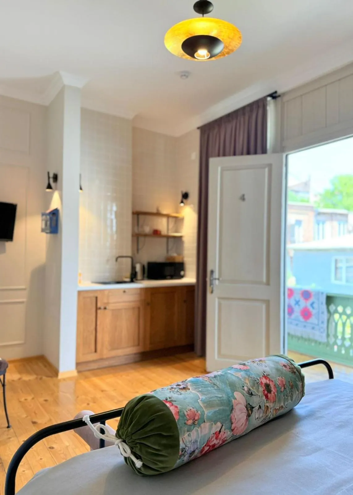 Bed in Arts Hotel Tbilisi