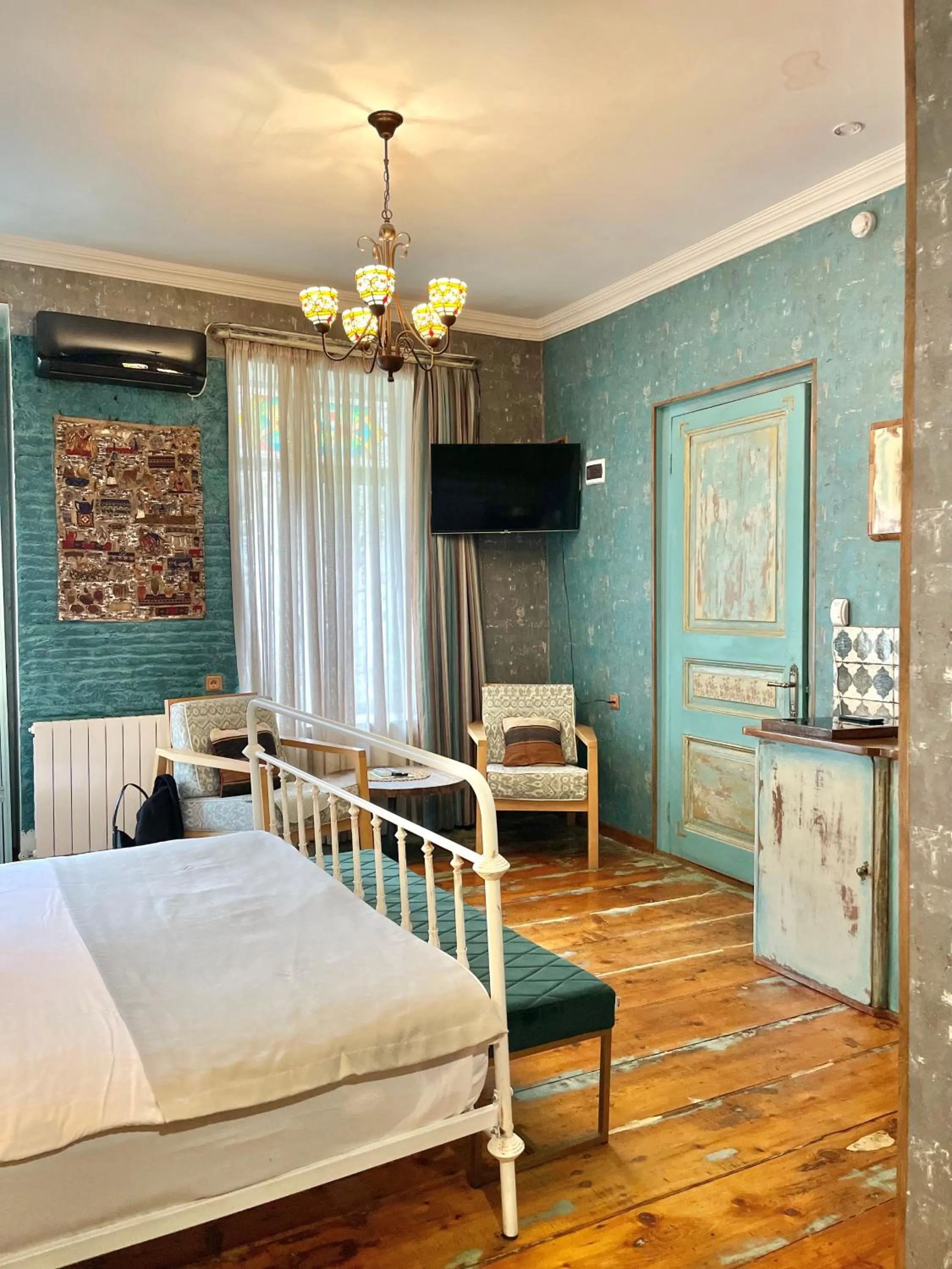 Bed in Arts Hotel Tbilisi