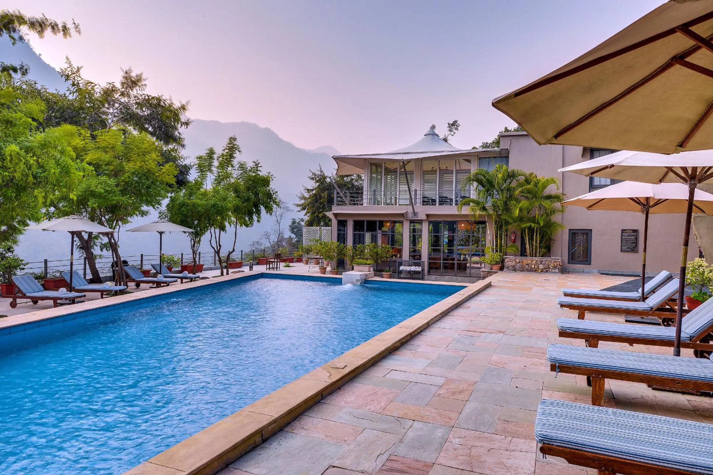 Pool view in Atali Ganga Resort, Rishikesh