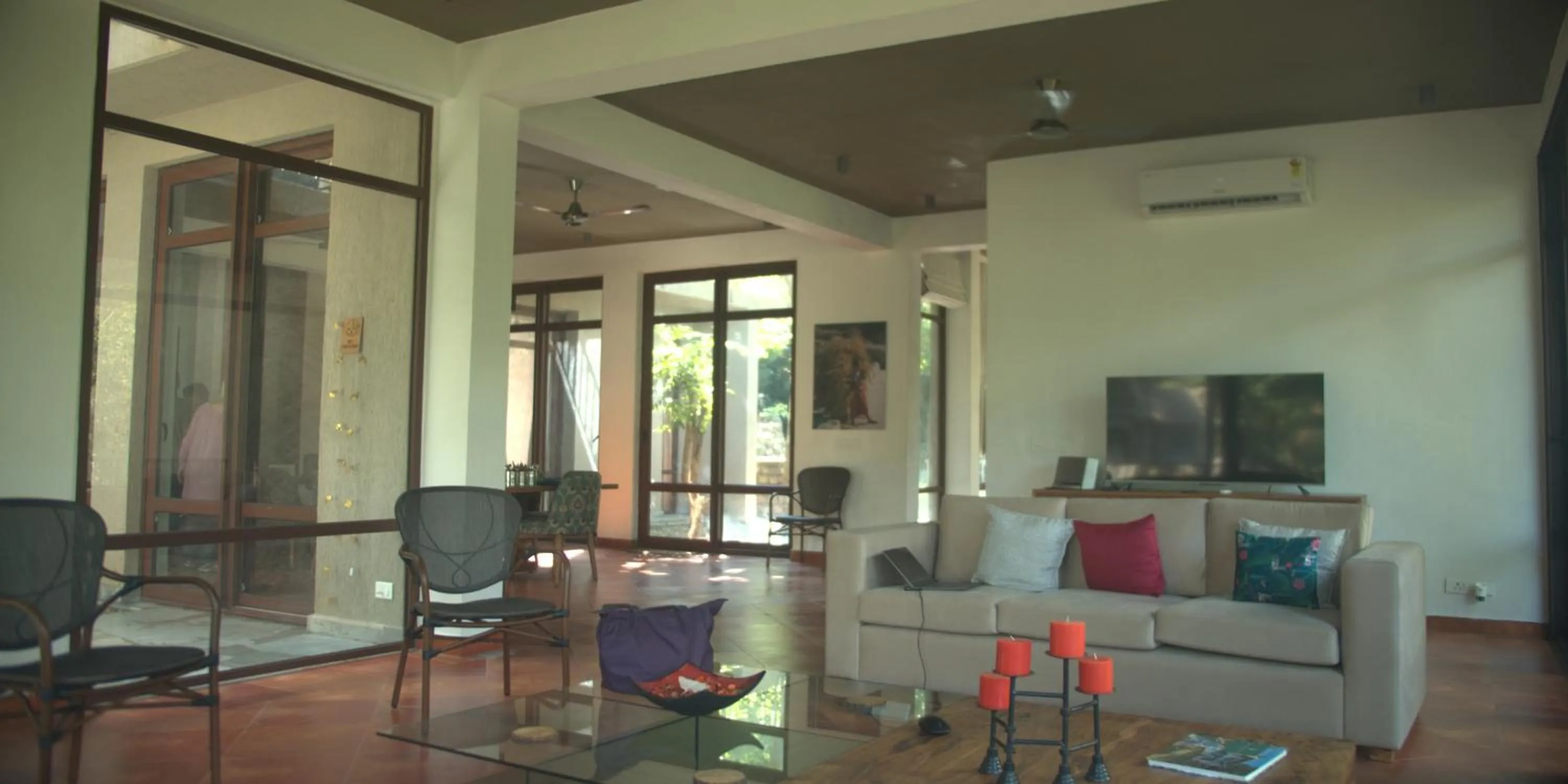 Dining area in Atali Ganga Resort, Rishikesh