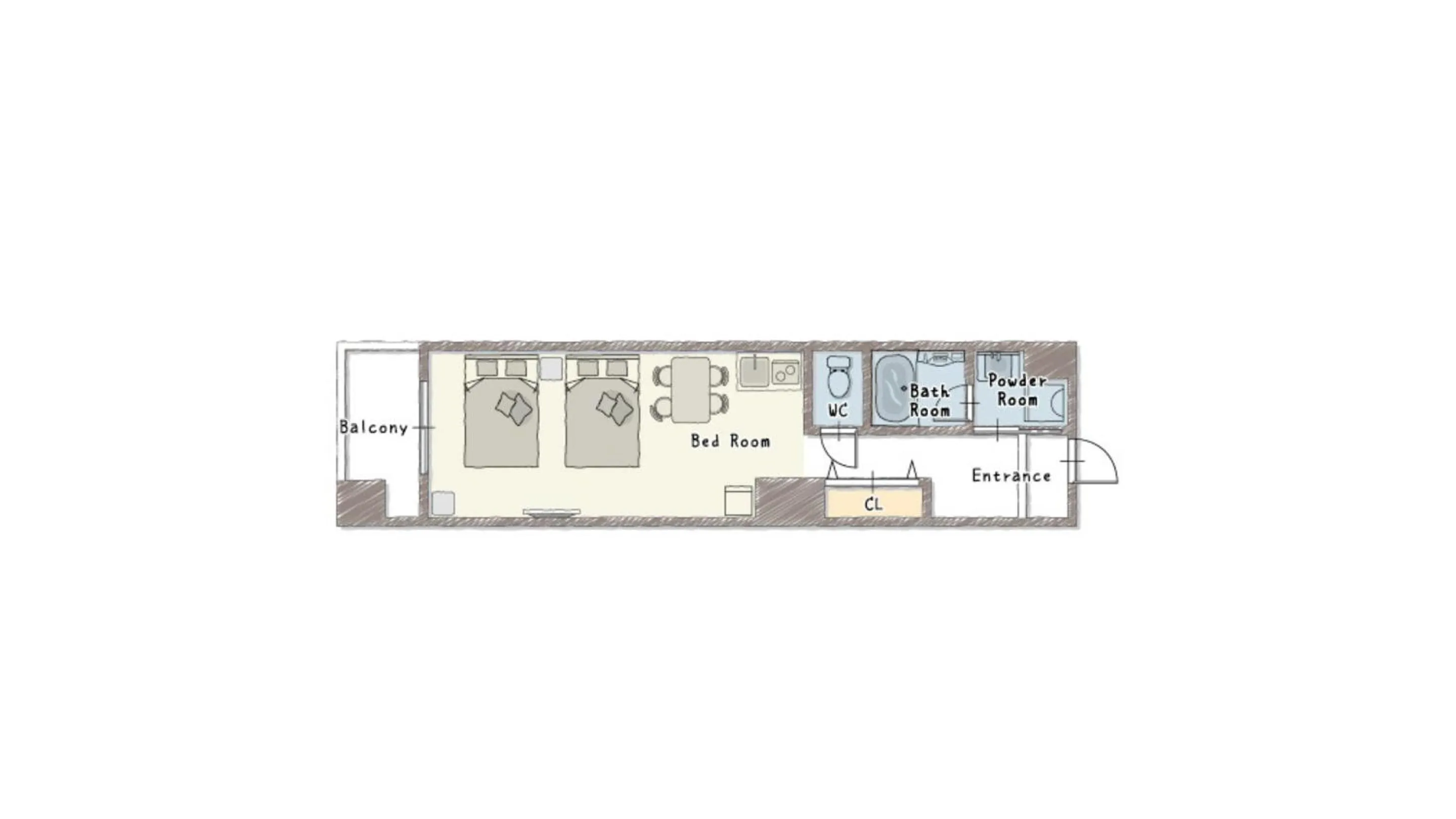 Floor plan in Hotel Mondonce Kyoto Gojo