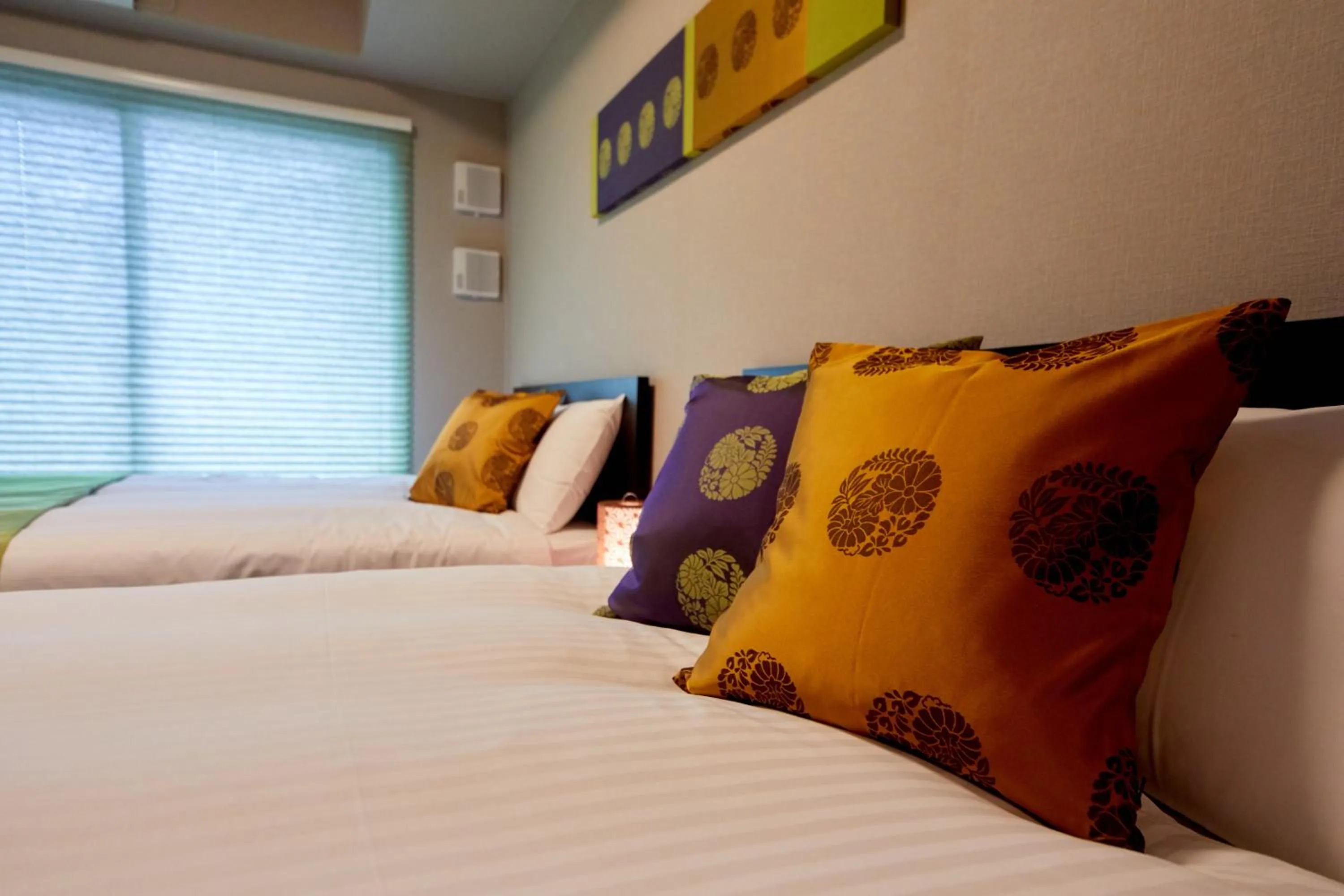 Decorative detail, Bed in Hotel Mondonce Kyoto Gojo