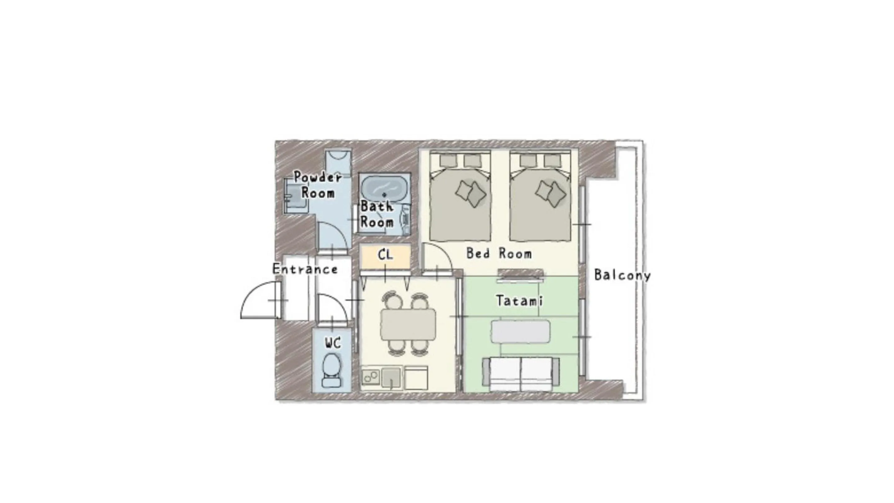 Floor plan in Hotel Mondonce Kyoto Gojo