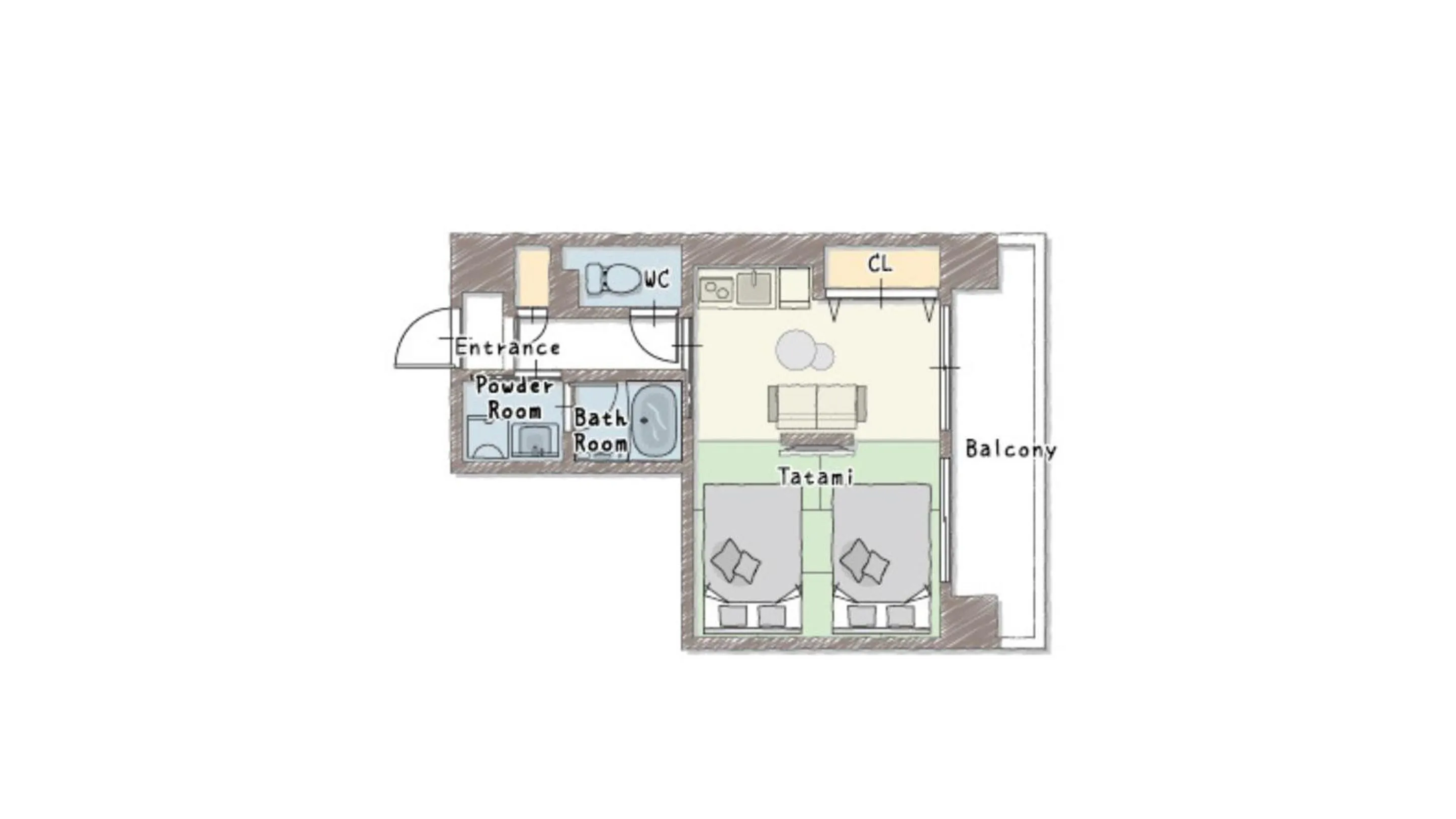 Floor plan in Hotel Mondonce Kyoto Gojo