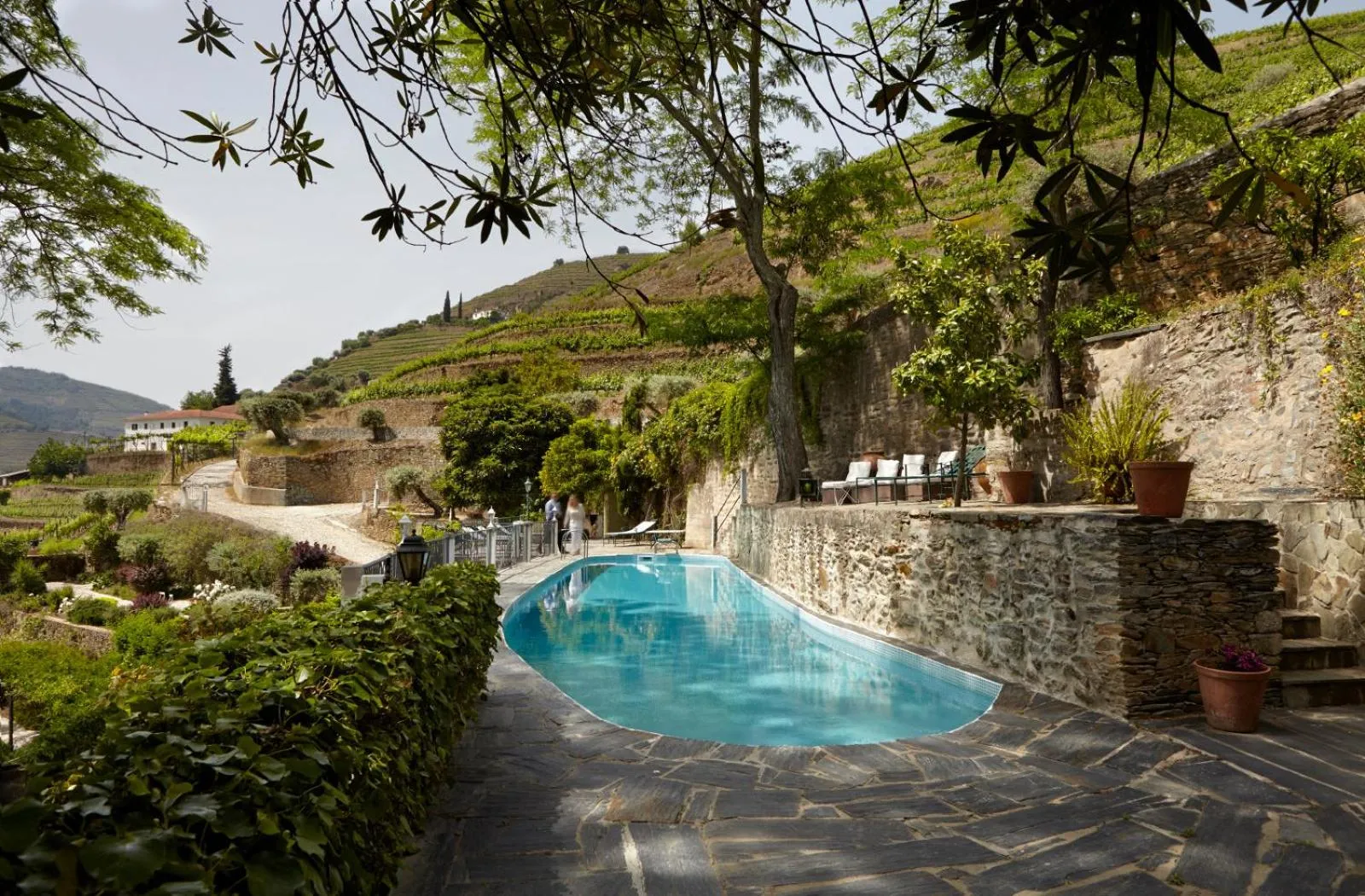 Pool view in Quinta de la Rosa