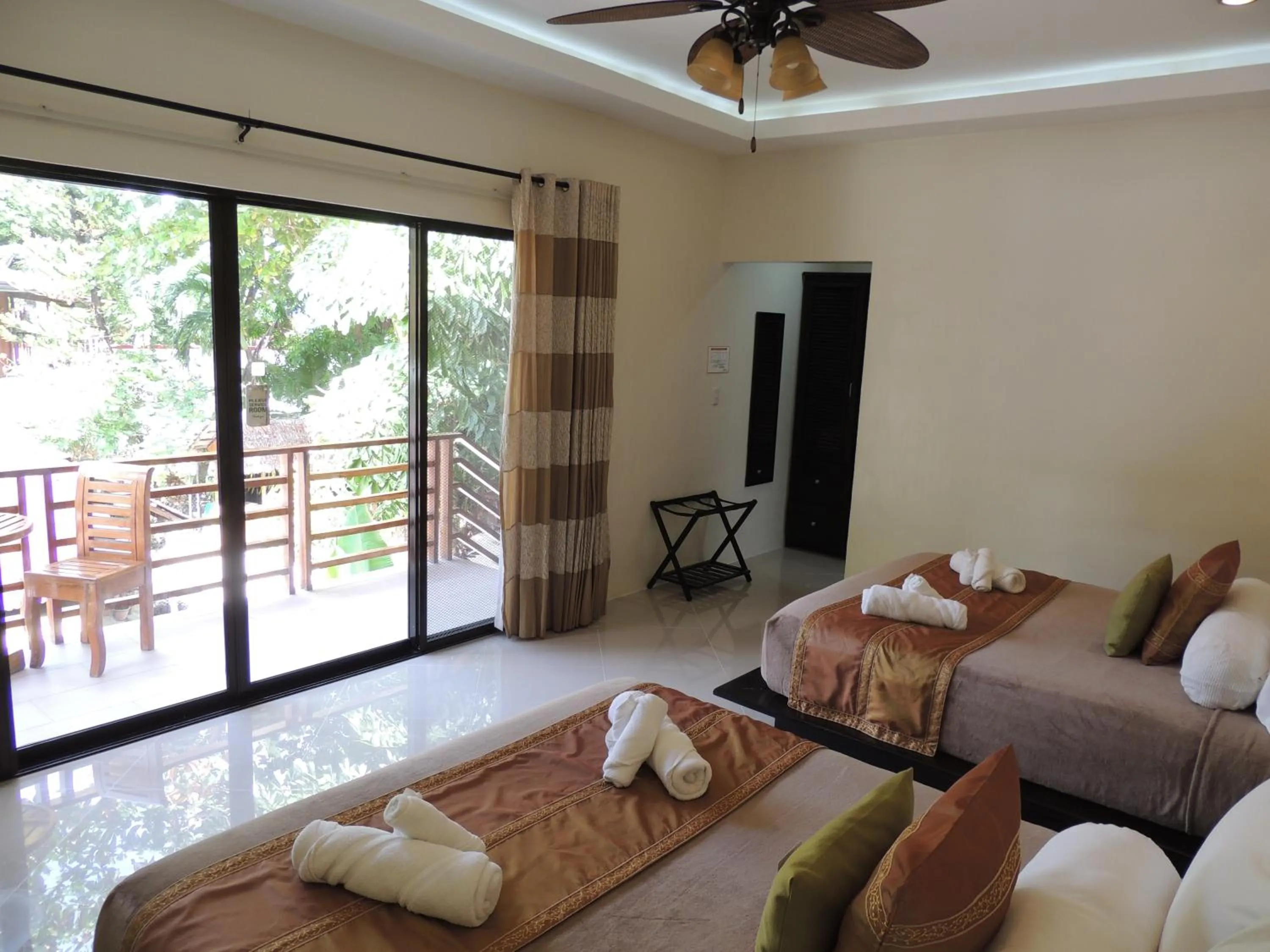 Garden view in AJ's Place Beach Resort