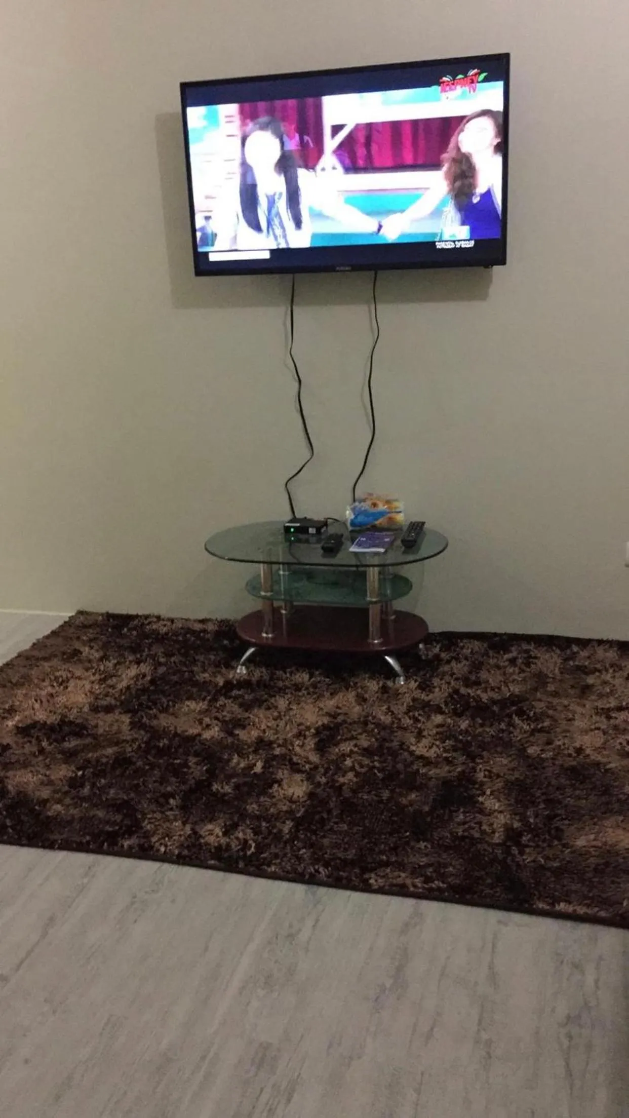 TV and multimedia in Staycation condo with pool near SM Tungko, Bulacan