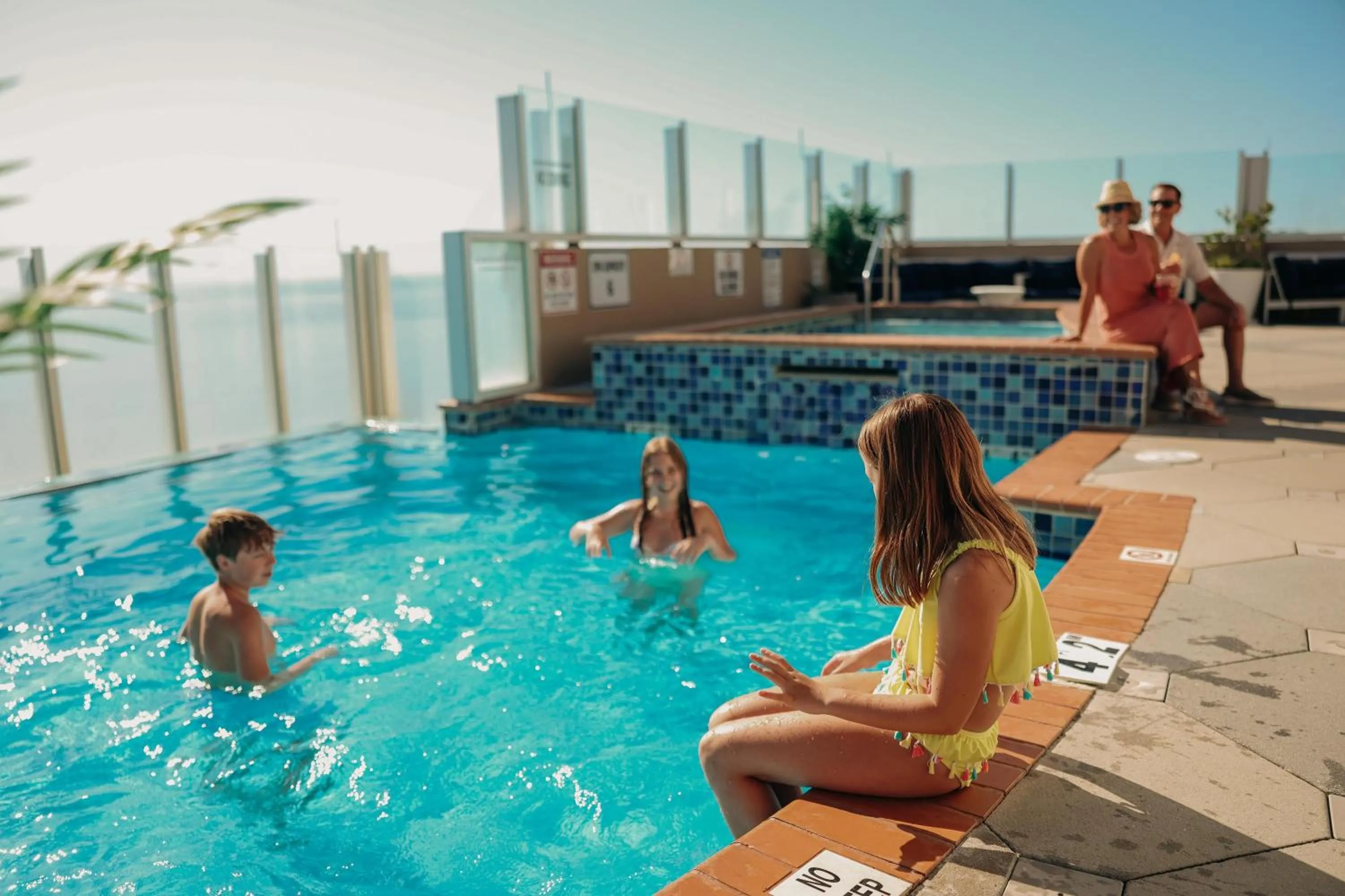 Pool view in Hilton Virginia Beach Oceanfront
