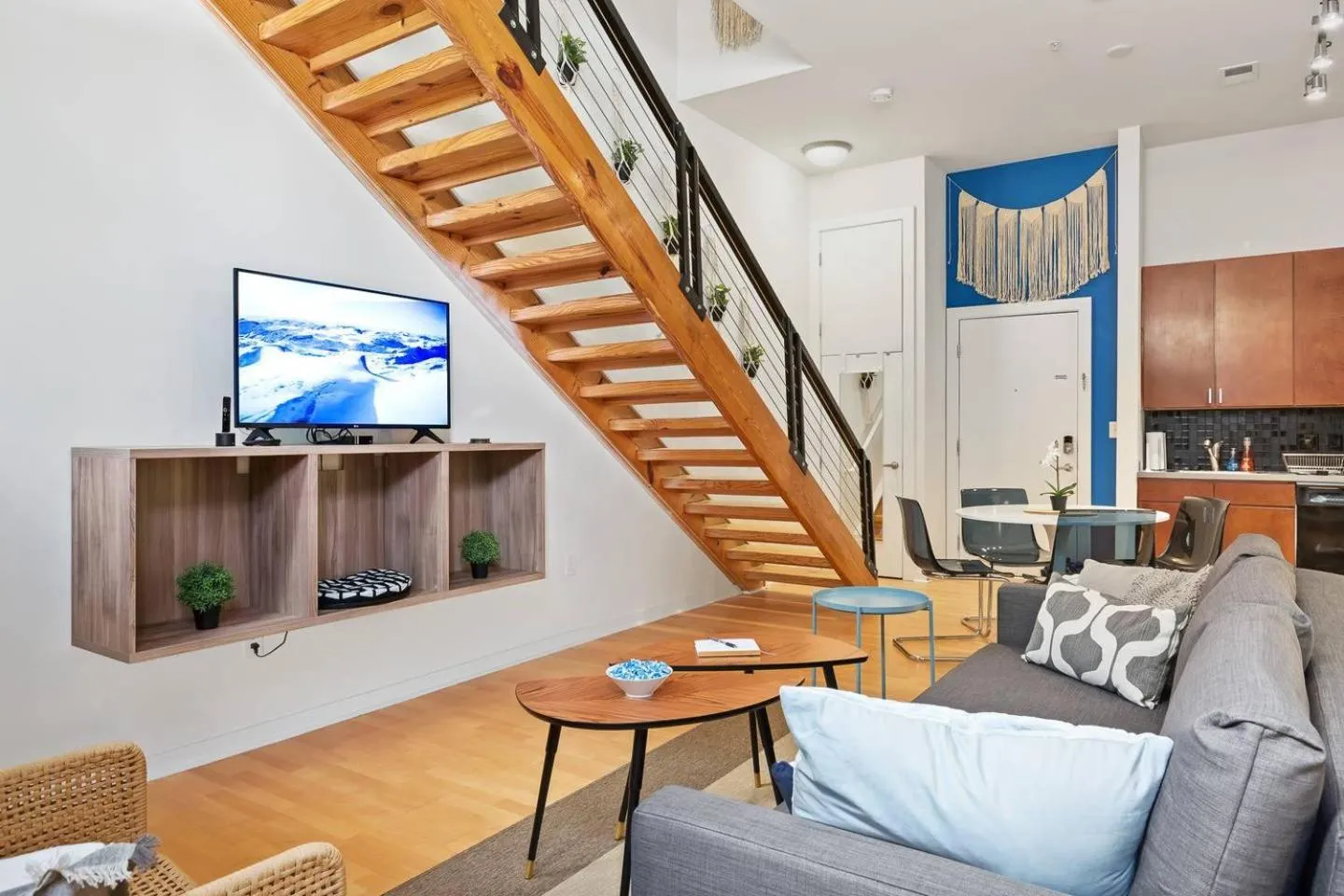 TV and multimedia in Trifecta City Loft Uptown CLT Superhost