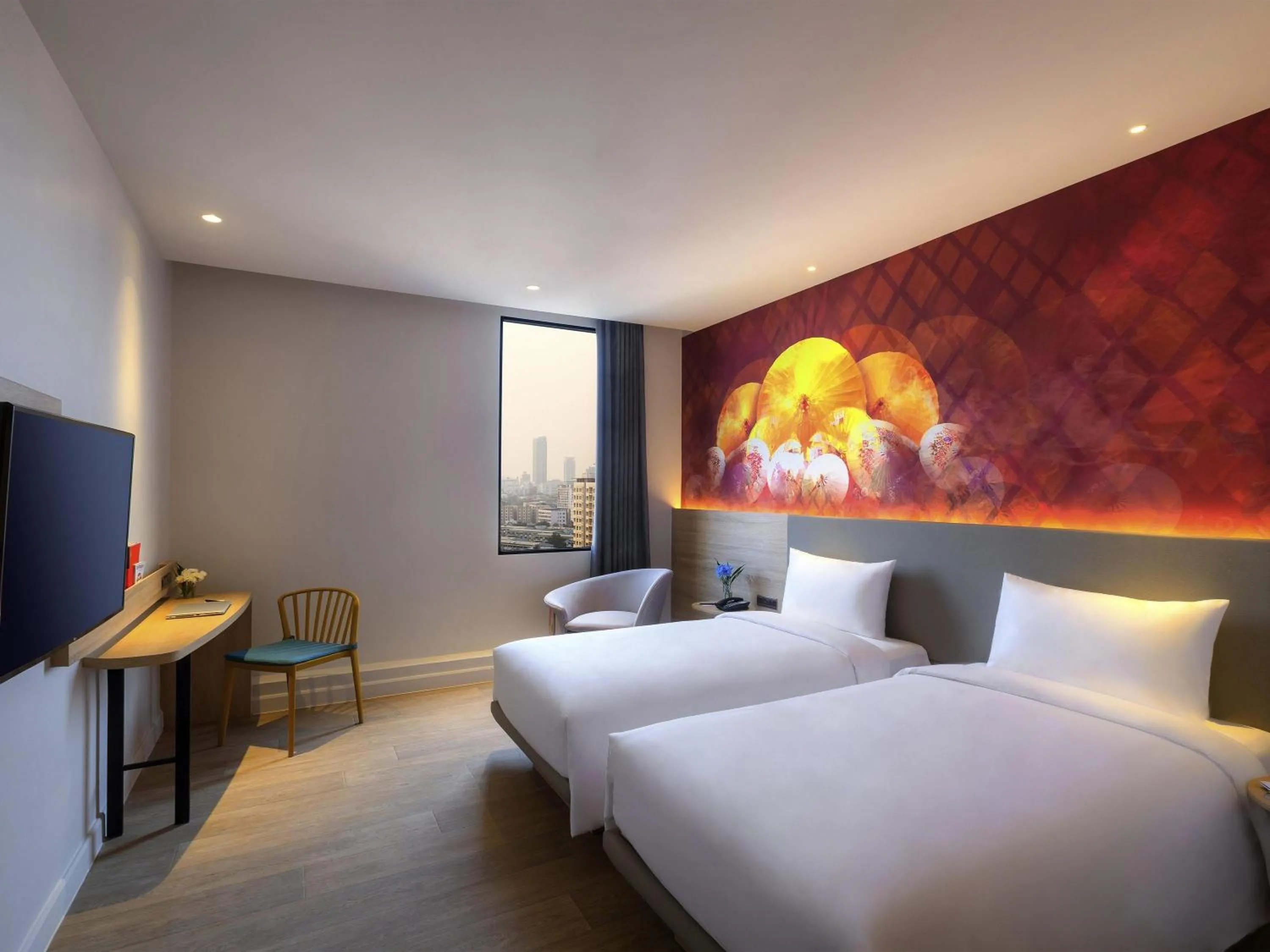 Bedroom, Bed in ibis Styles Bangkok Ratchada