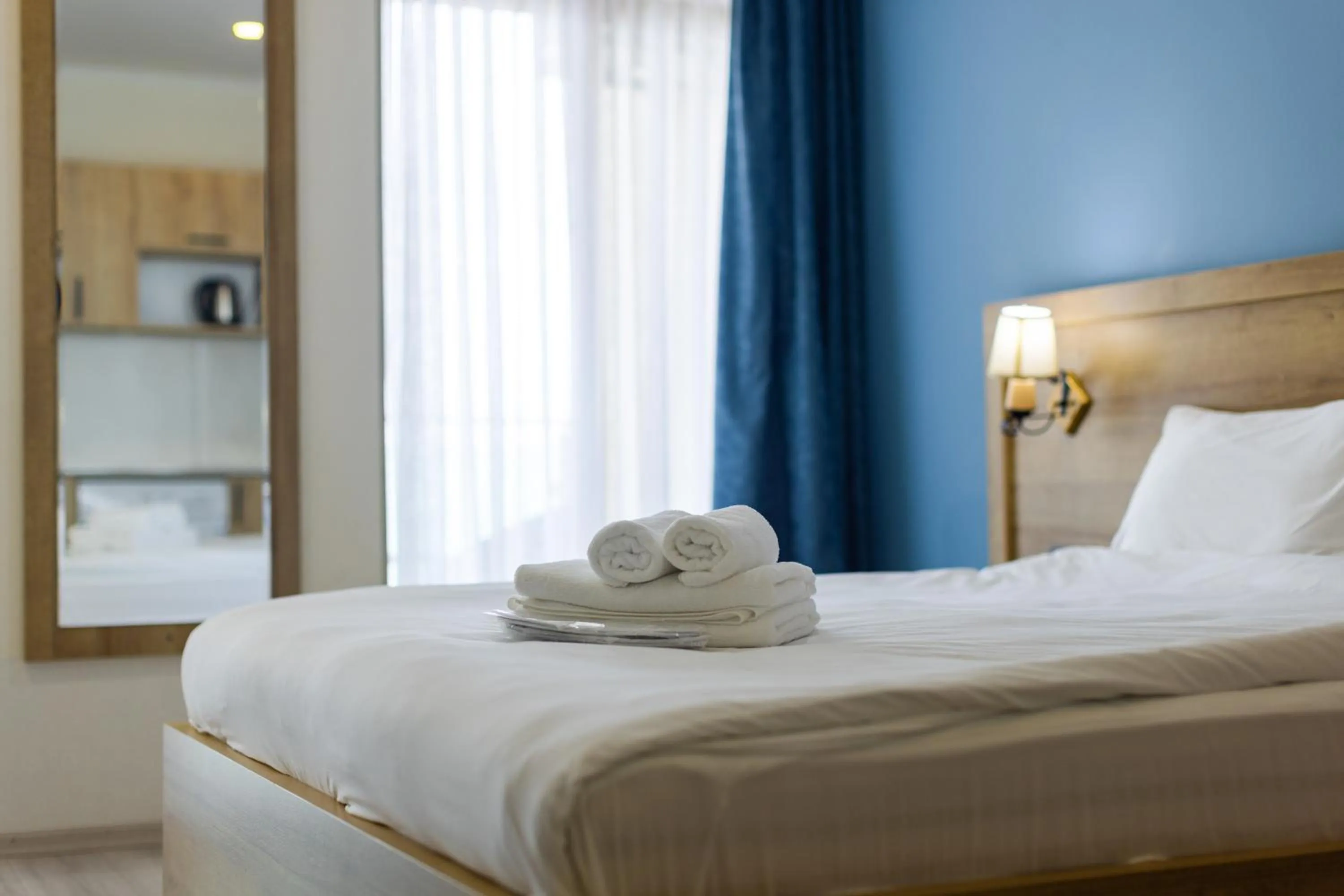 Bed in Aqua Batumi Hotel & Apartments