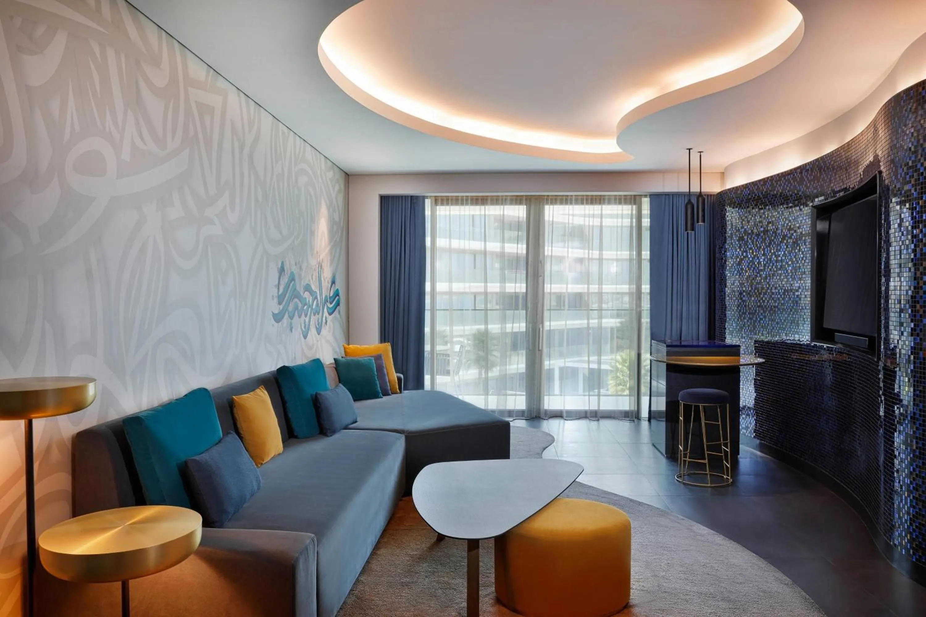 Living room in W Dubai - The Palm