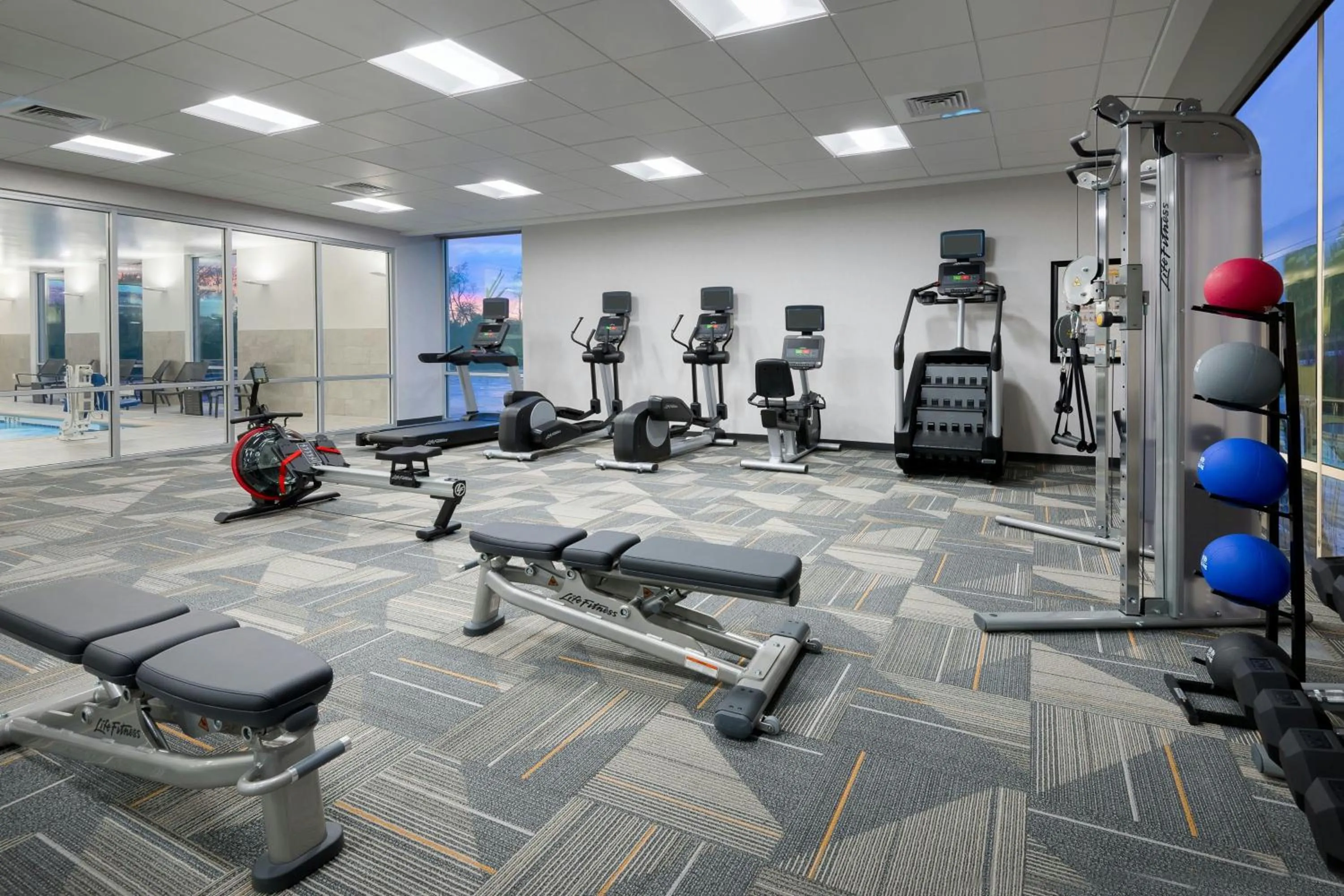 Fitness centre/facilities in SpringHill Suites by Marriott Indianapolis Westfield