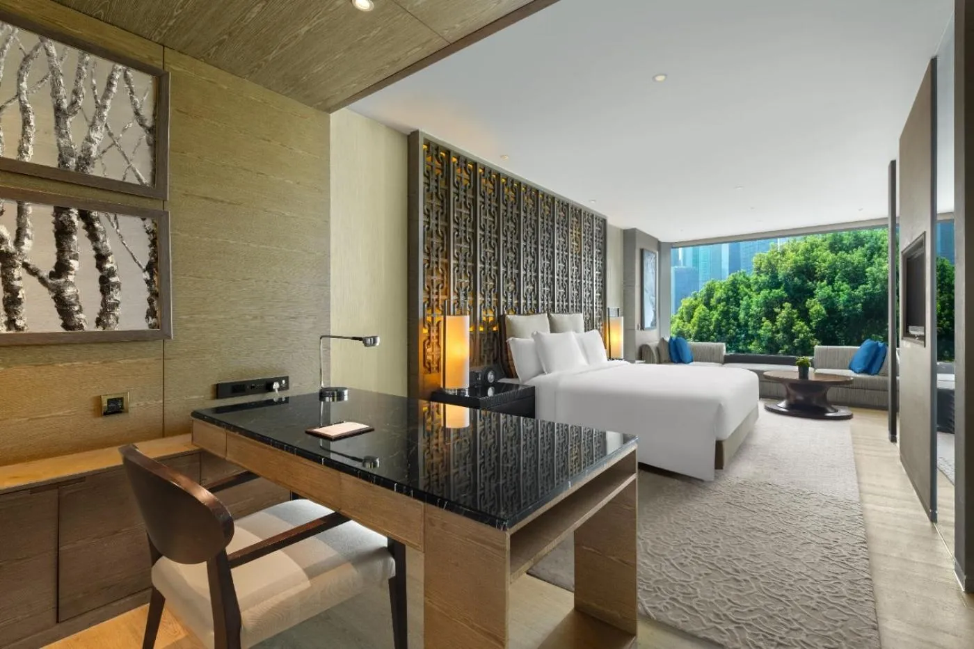 Bedroom, Bed in Banyantree Shanghai On the Bund - Tales rooftop bar boasts a jaw-dropping panoramic vista