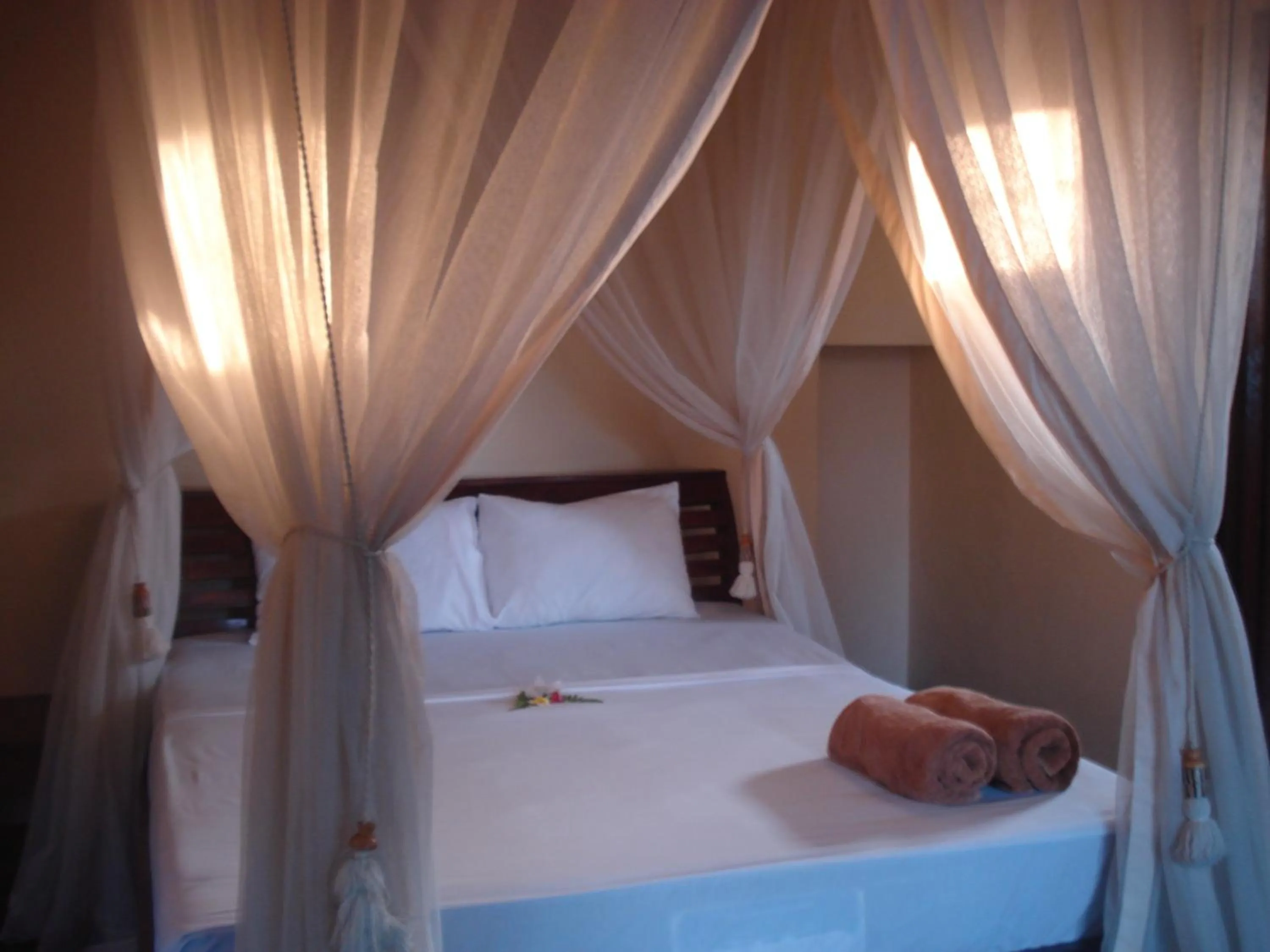 Bed in Bulih Beach Bungalows