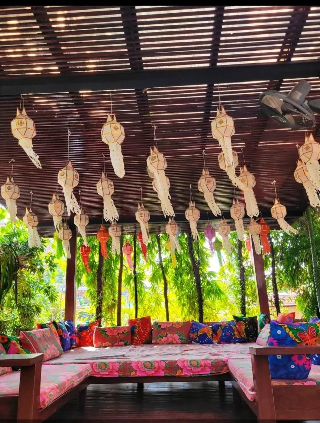 Garden view in Villa Thapae