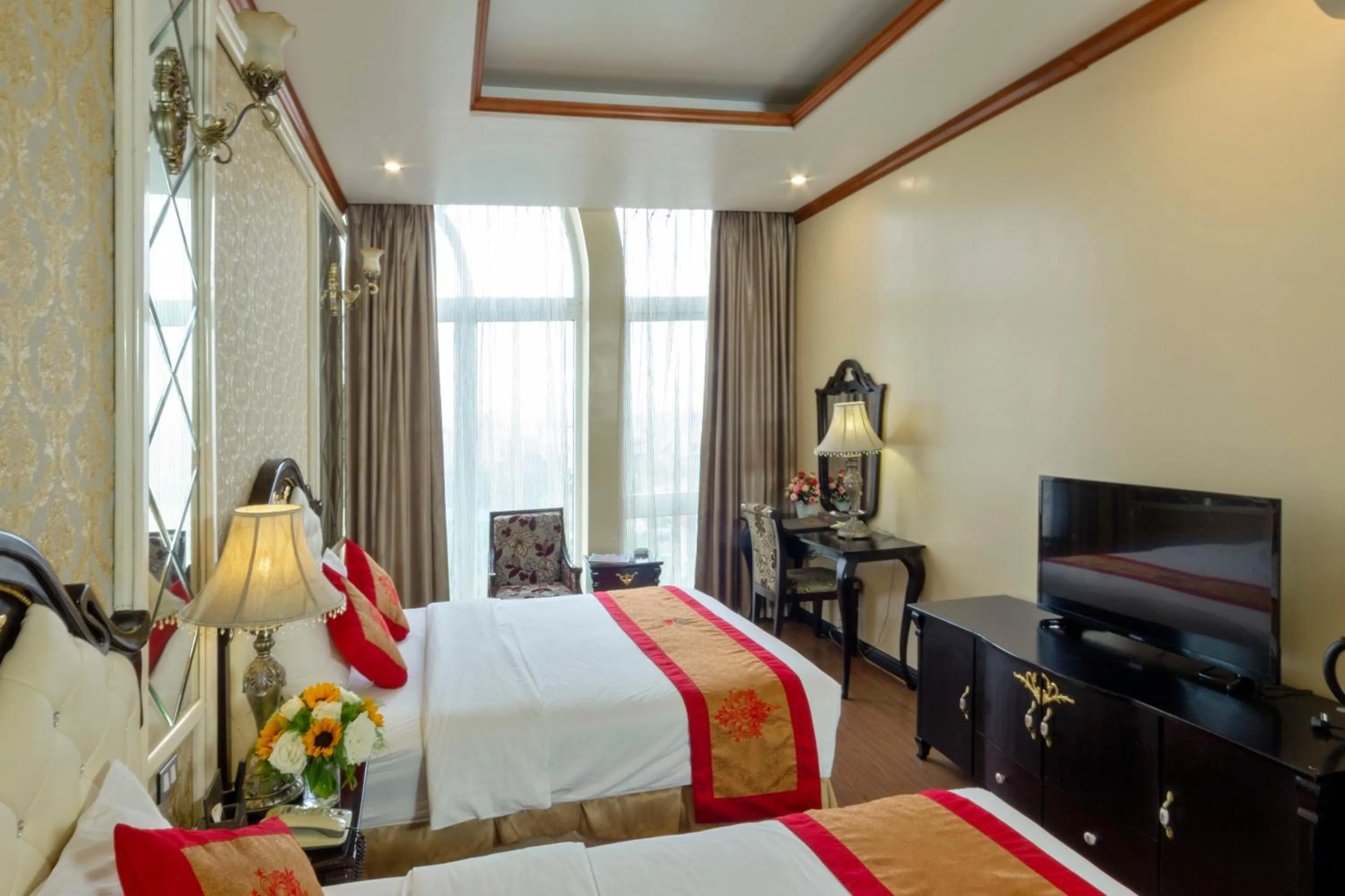 Seating area, Bed in Phuong Anh Hotel 1 Hai Duong