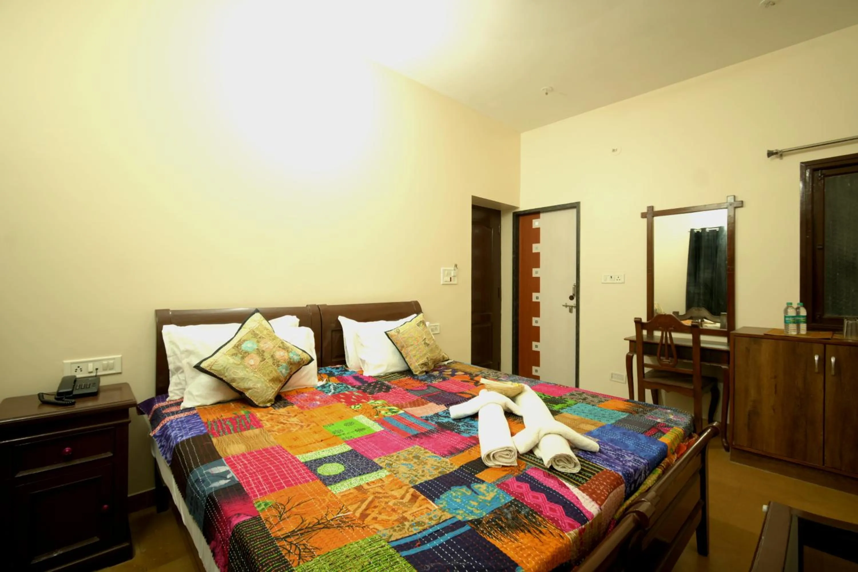Bed in Hotel Sanjay Villas