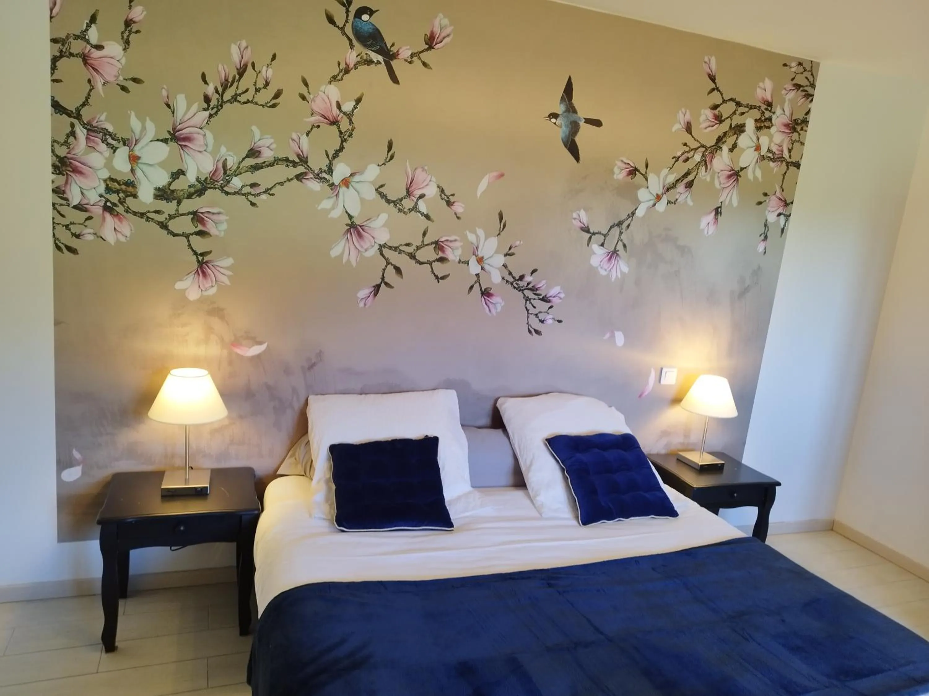 Bed in Chambres d'hôtes La Trottelée