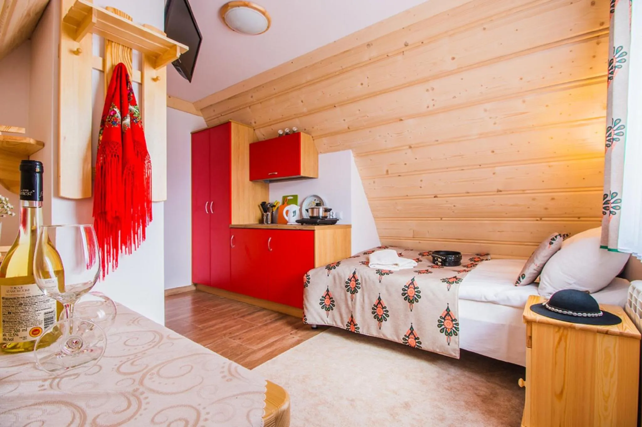 Living room, Bed in Willa Wrzos