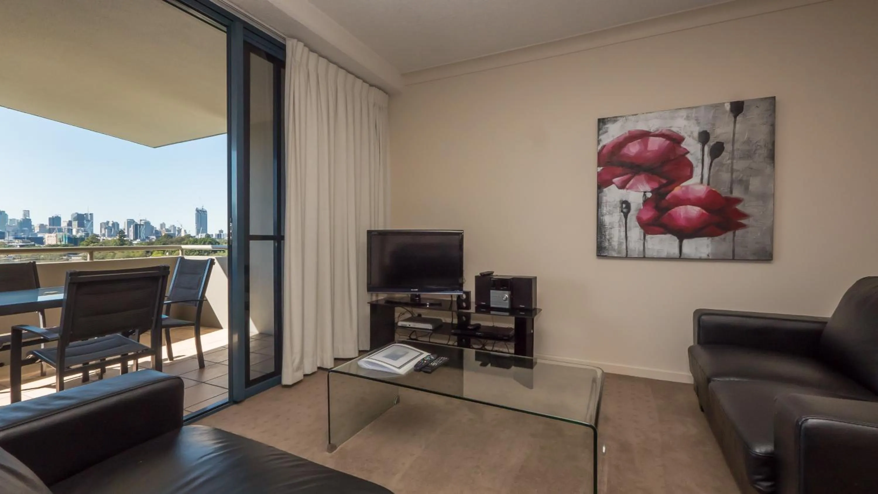 Living room in Inn on the Park Apartments