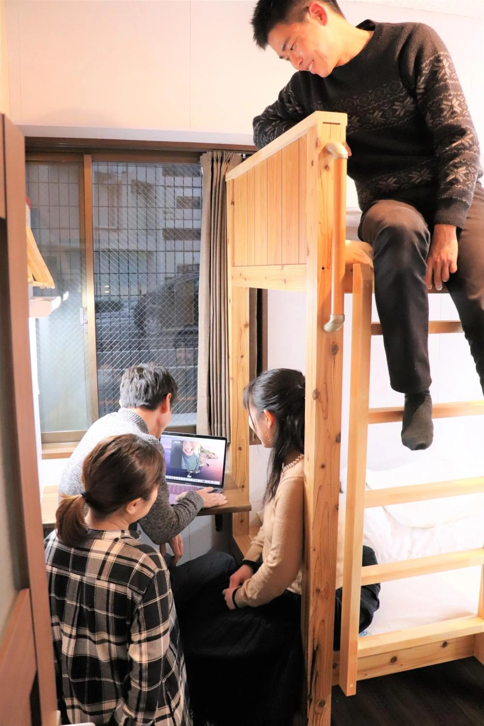 Bed in JAM HOSTEL Hakata Station Front