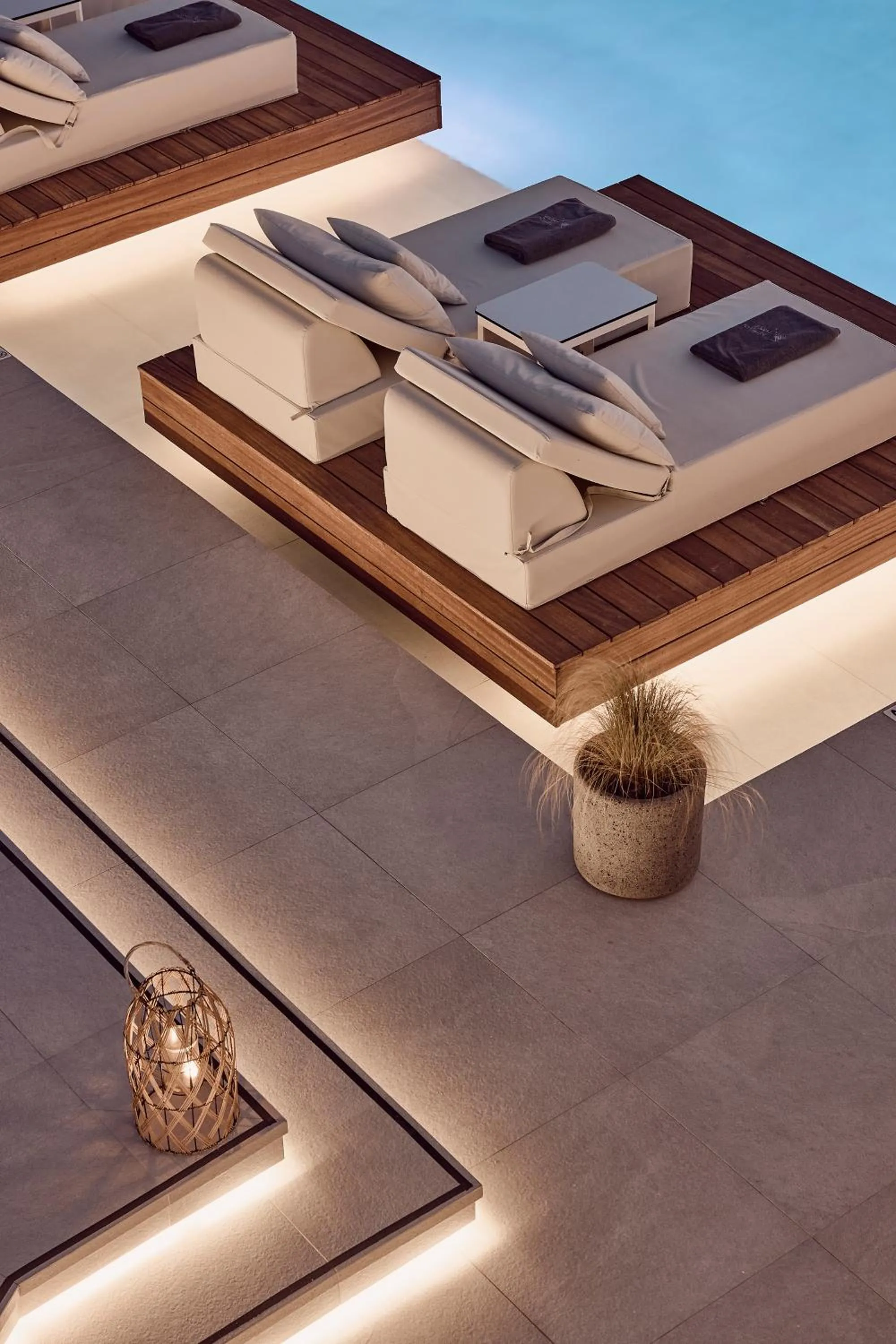 sunbed in Kantouni Beach Boutique Hotel