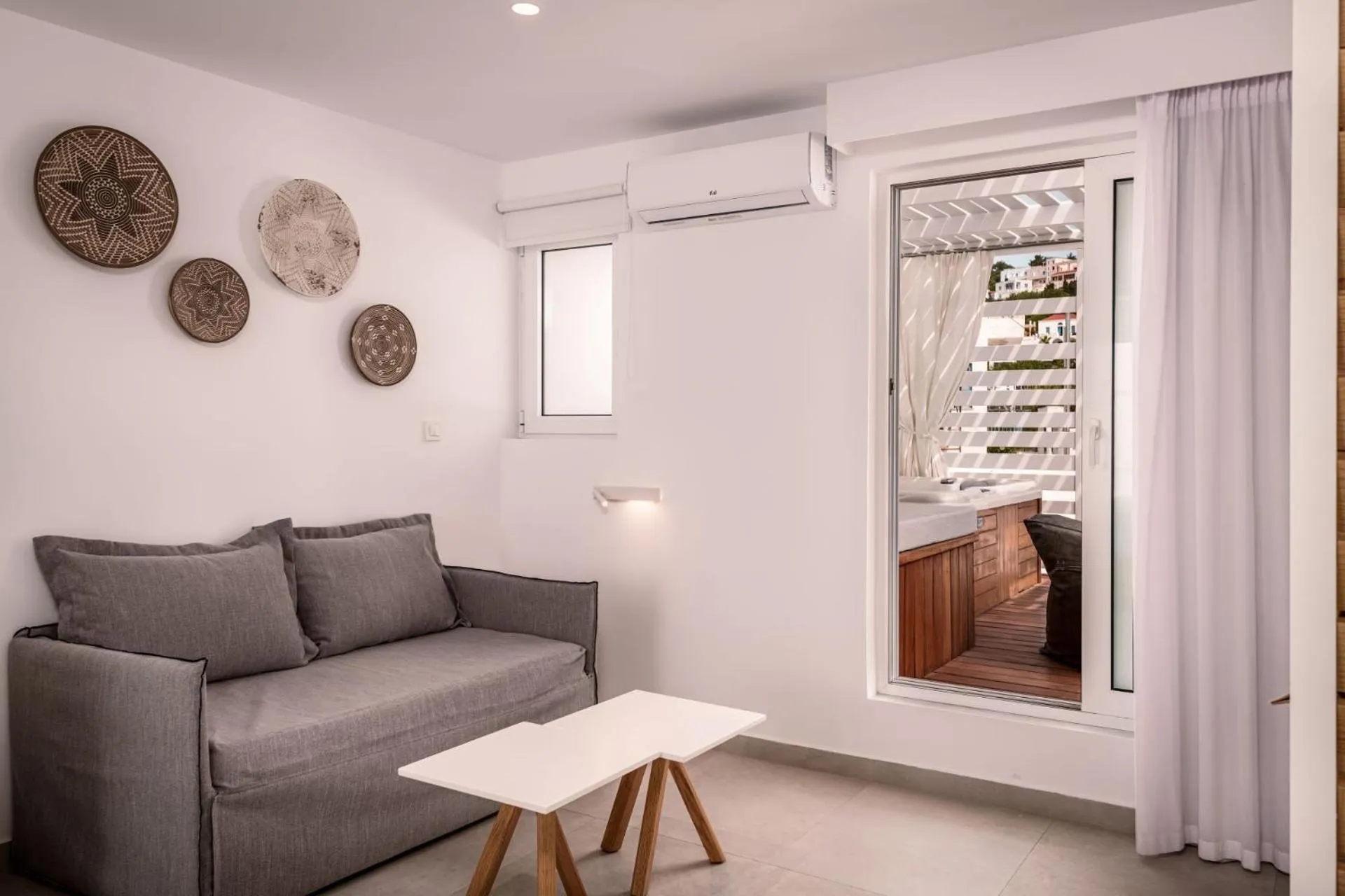 Seating area in Kantouni Beach Boutique Hotel