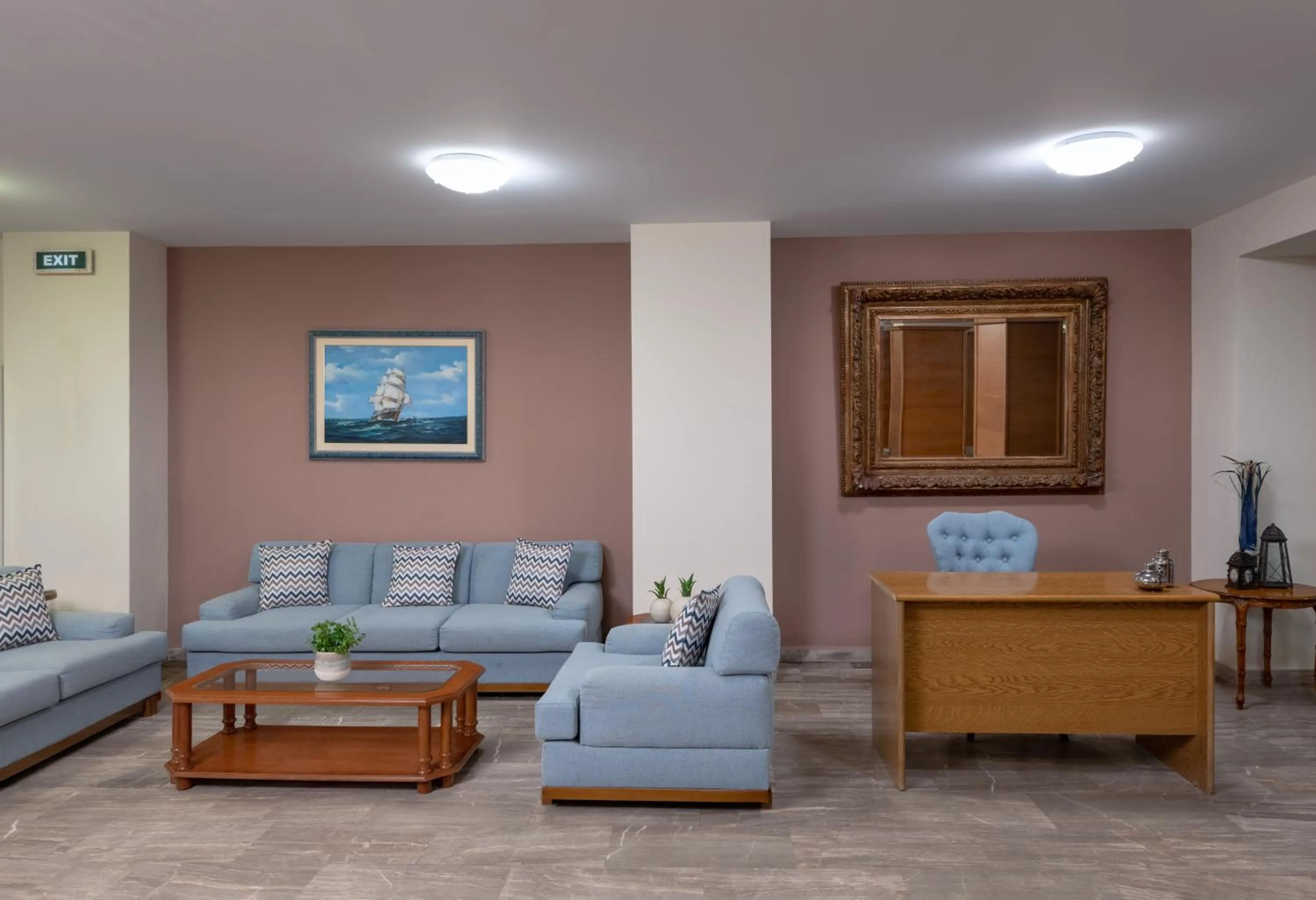 Lobby or reception in Marilena Hotel