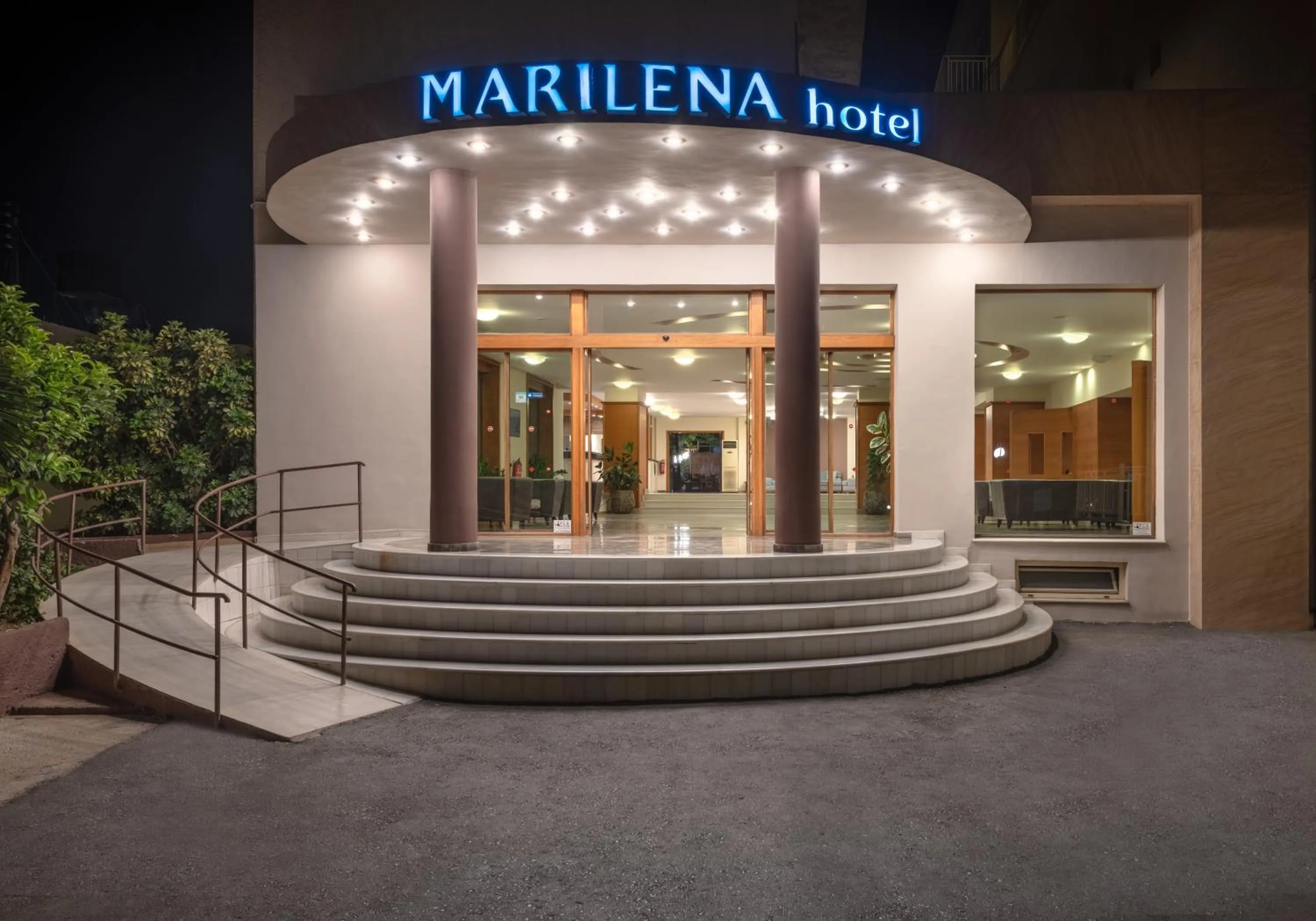Facade/entrance in Marilena Hotel