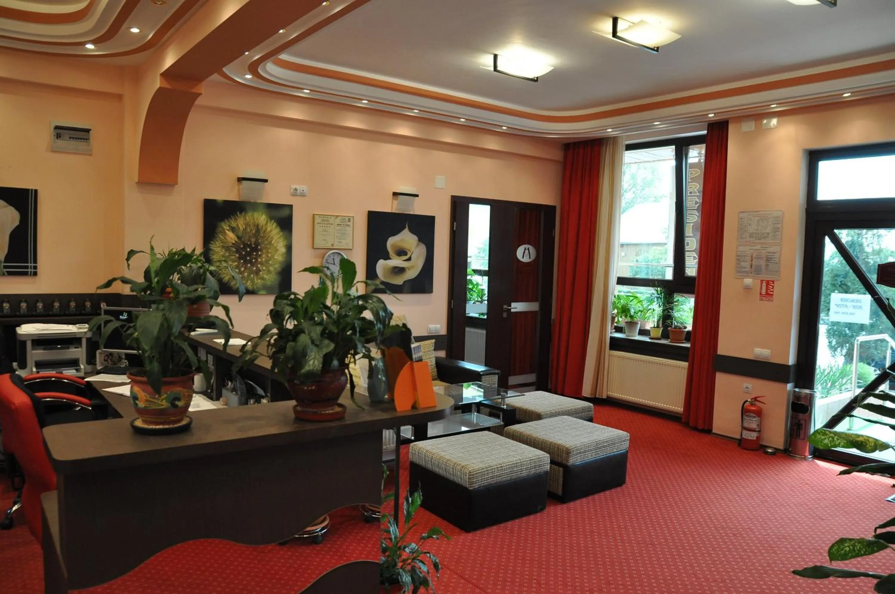 Lobby or reception, Bed in Pensiunea President