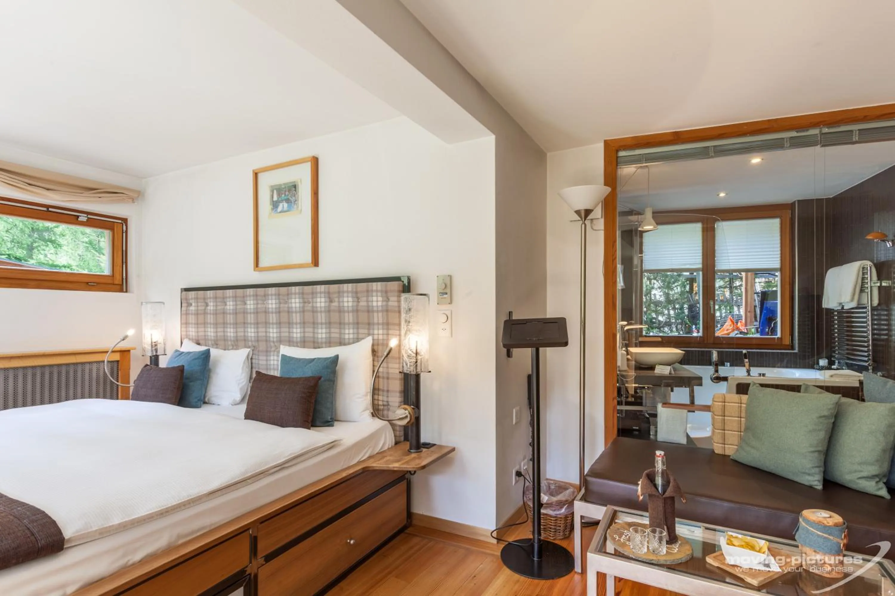 Bed in Suitenhotel Zurbriggen