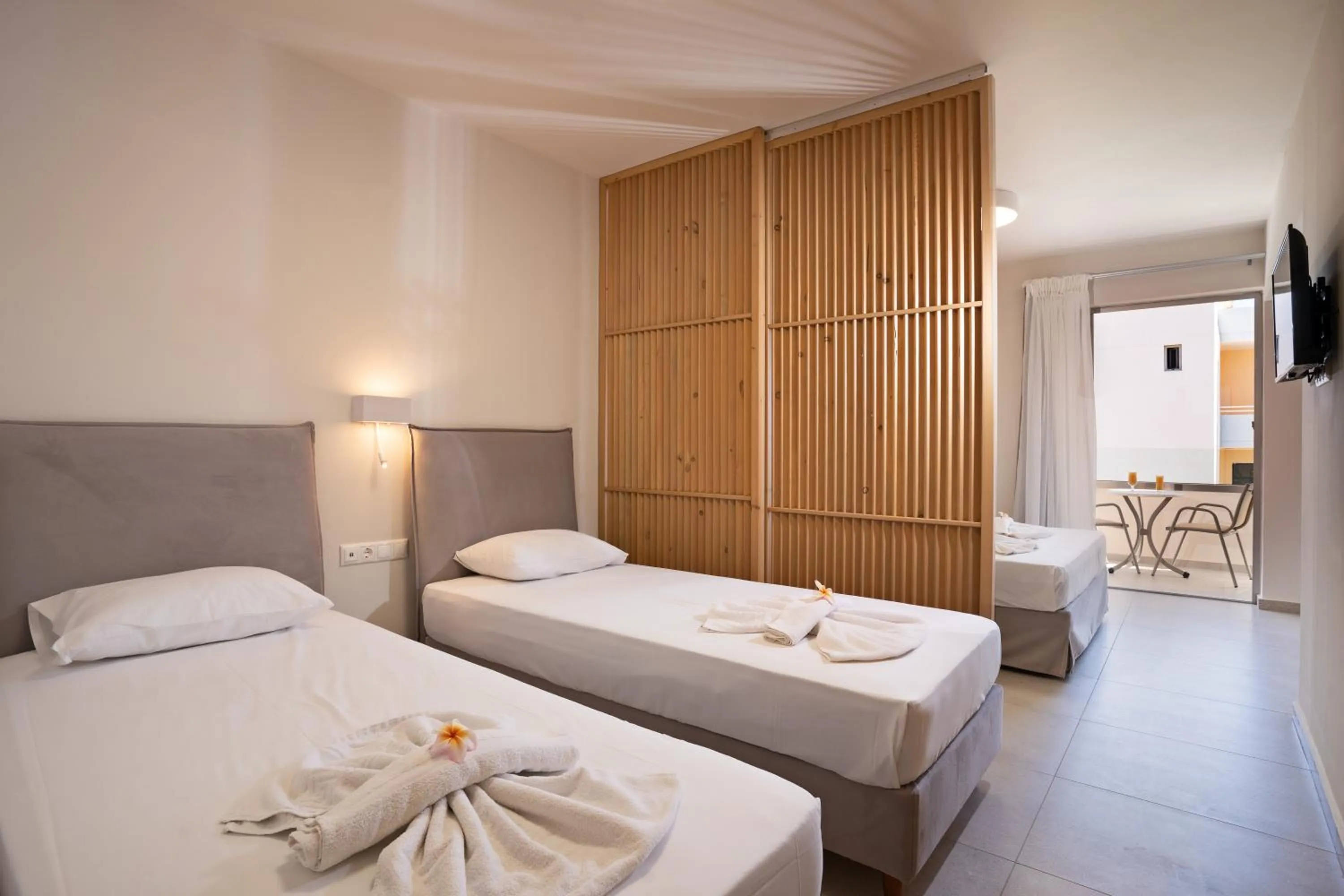 Bed in Hotel Kathrin Beach