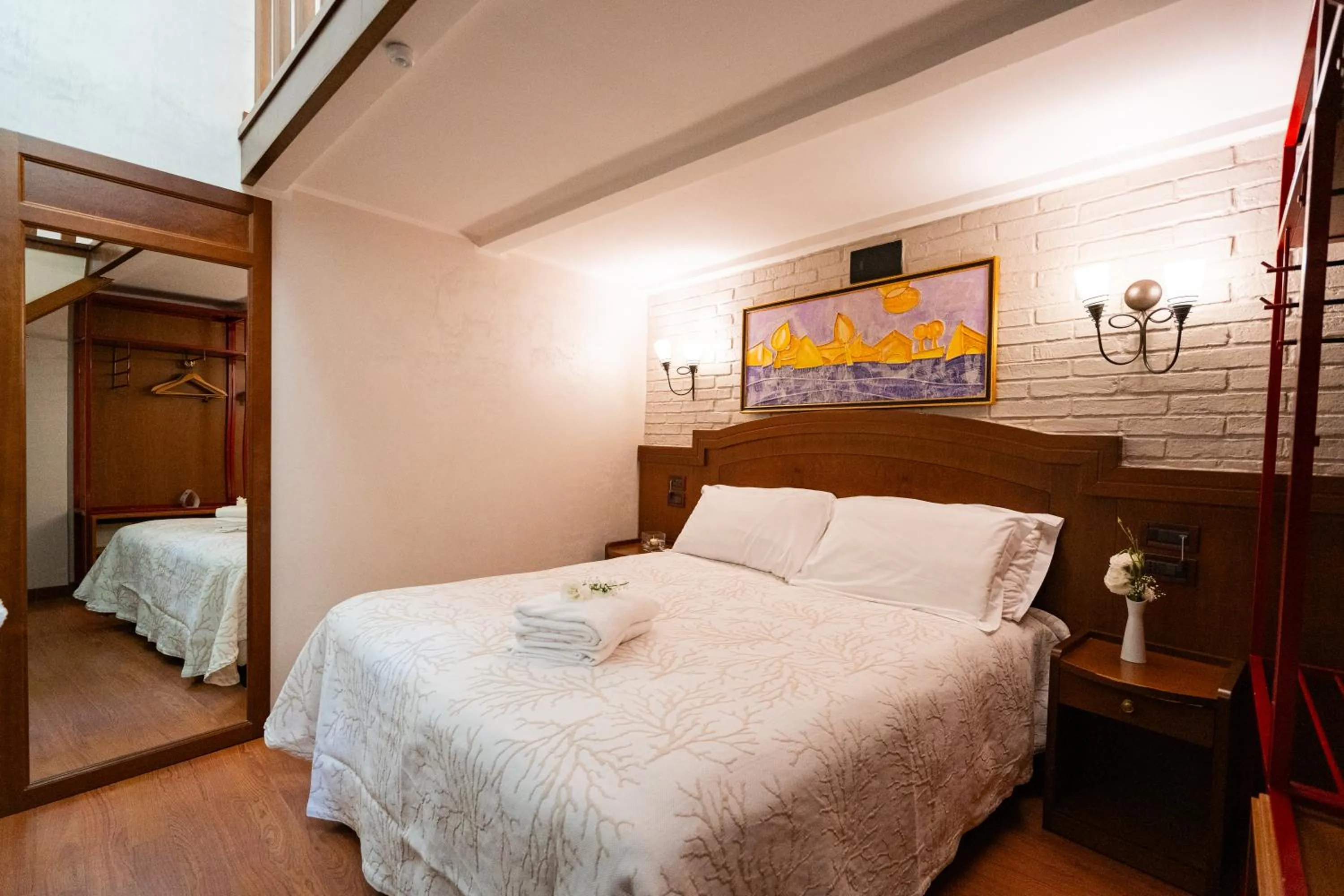 Bed in Art Hotel Santa Lucia