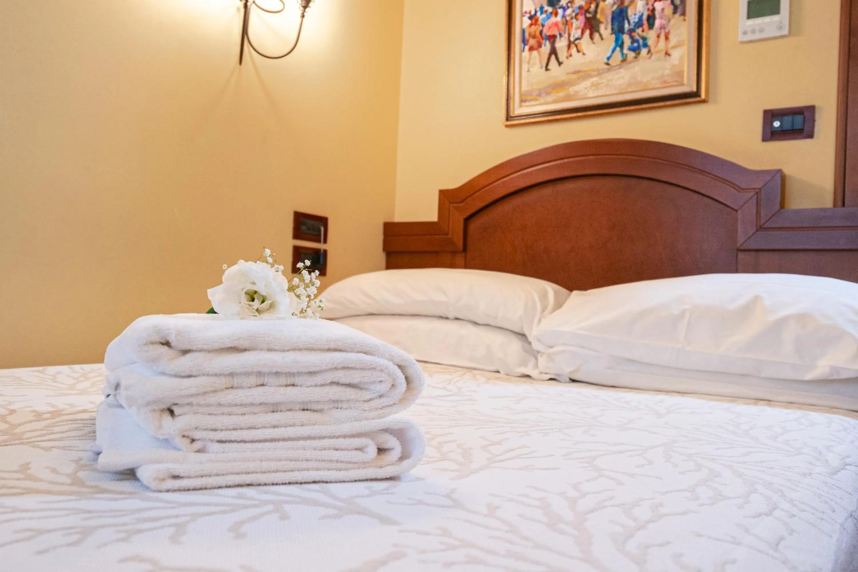 Bed in Art Hotel Santa Lucia