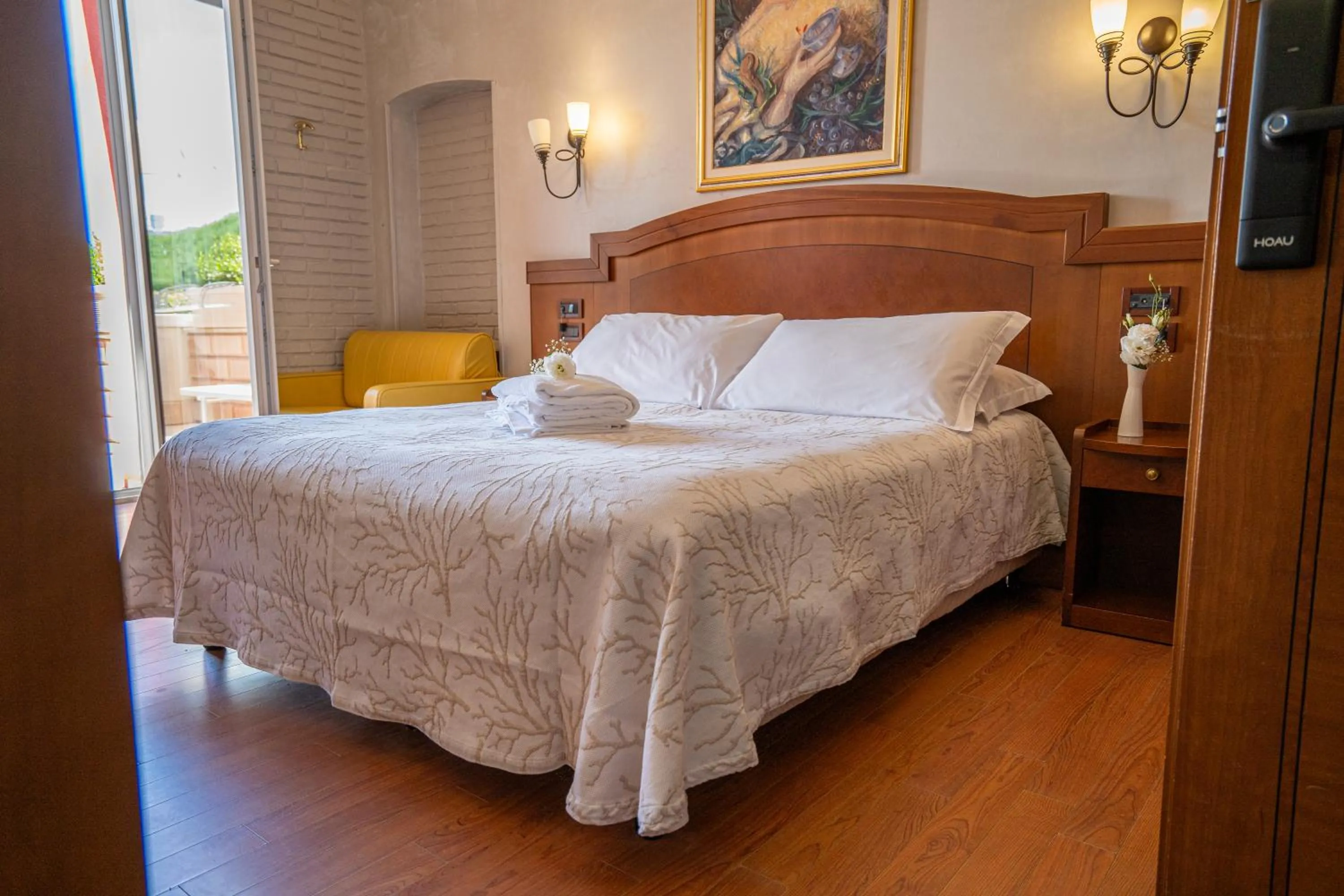 Bed in Art Hotel Santa Lucia