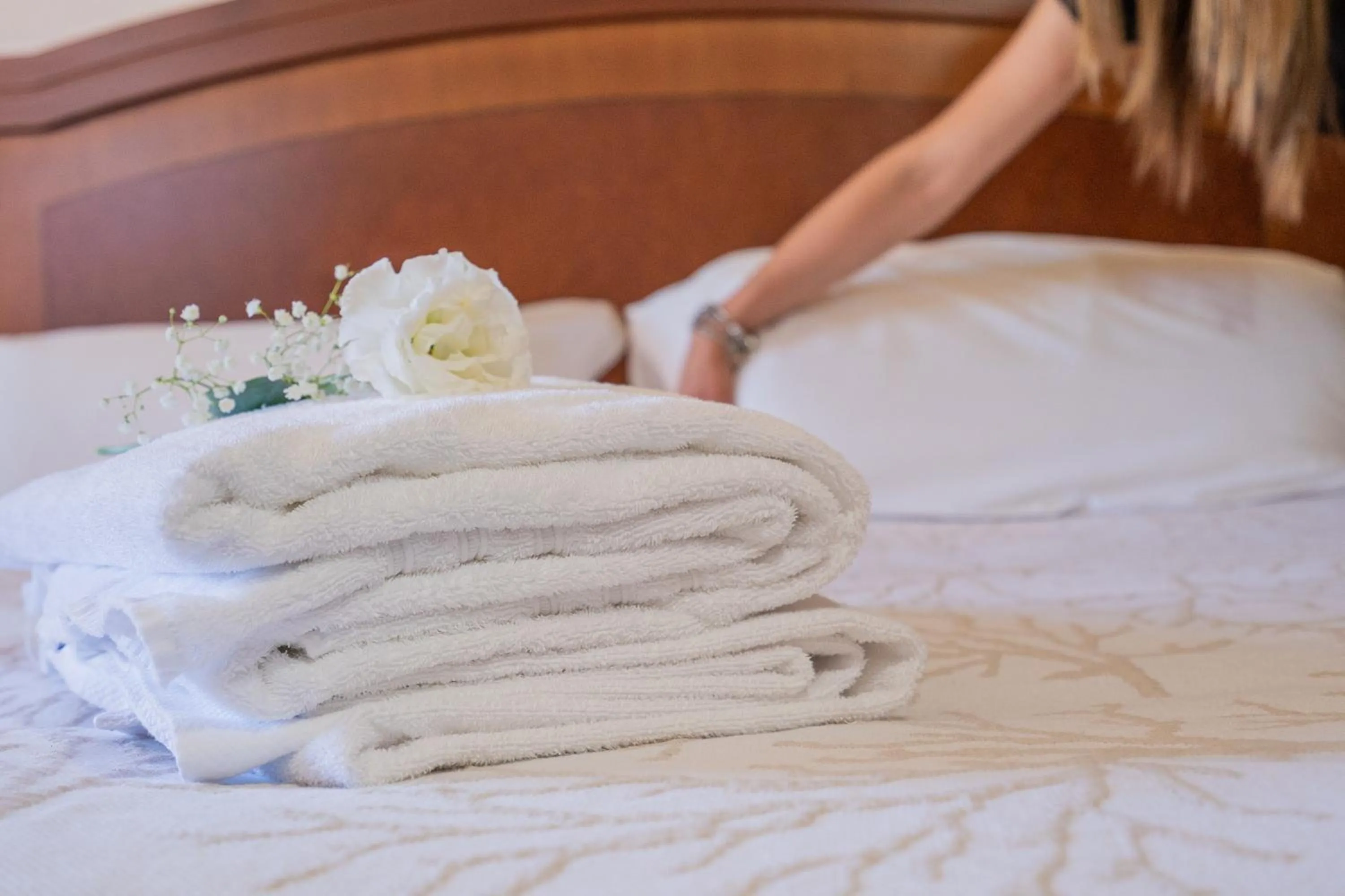 Bed in Art Hotel Santa Lucia