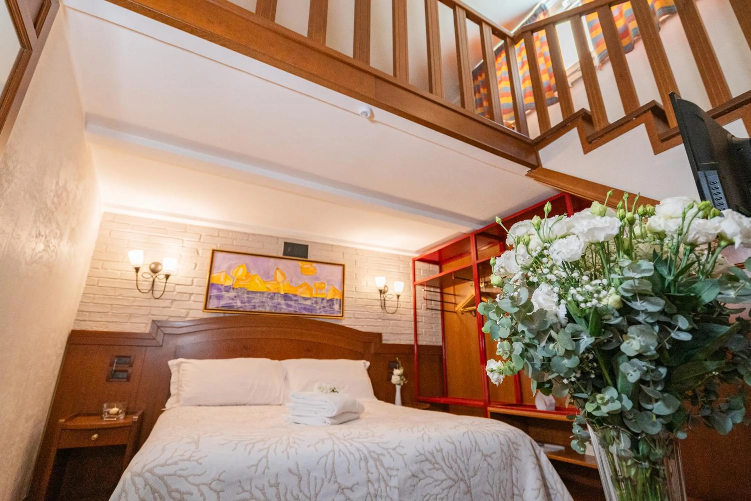 Bed in Art Hotel Santa Lucia