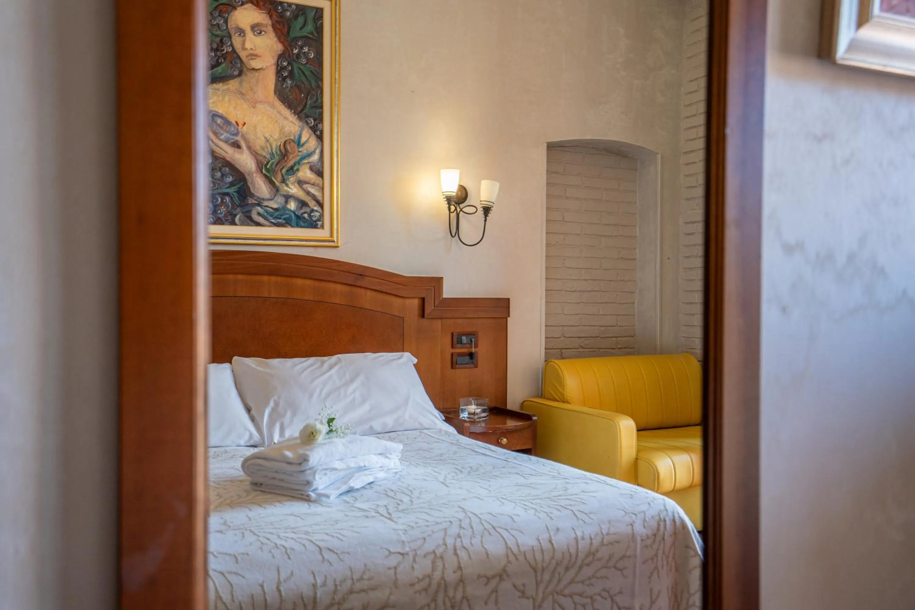 Bed in Art Hotel Santa Lucia