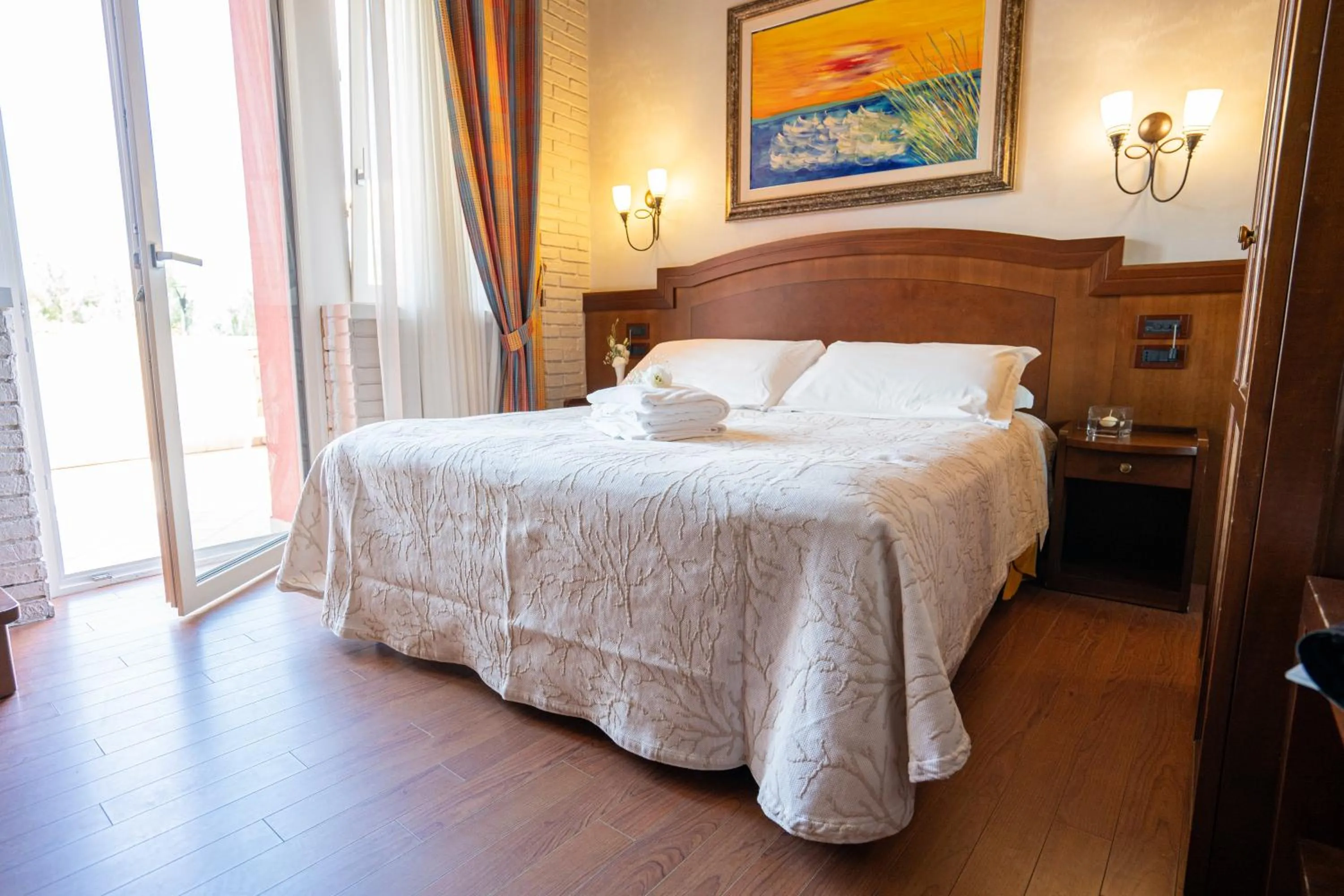 Bed in Art Hotel Santa Lucia