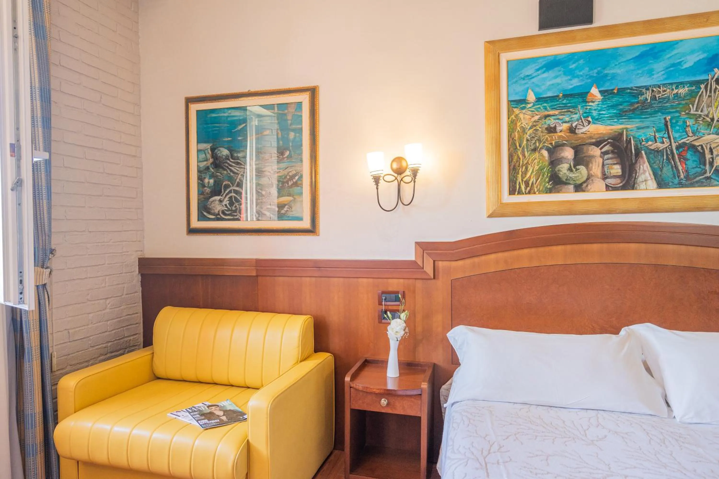 Bed in Art Hotel Santa Lucia