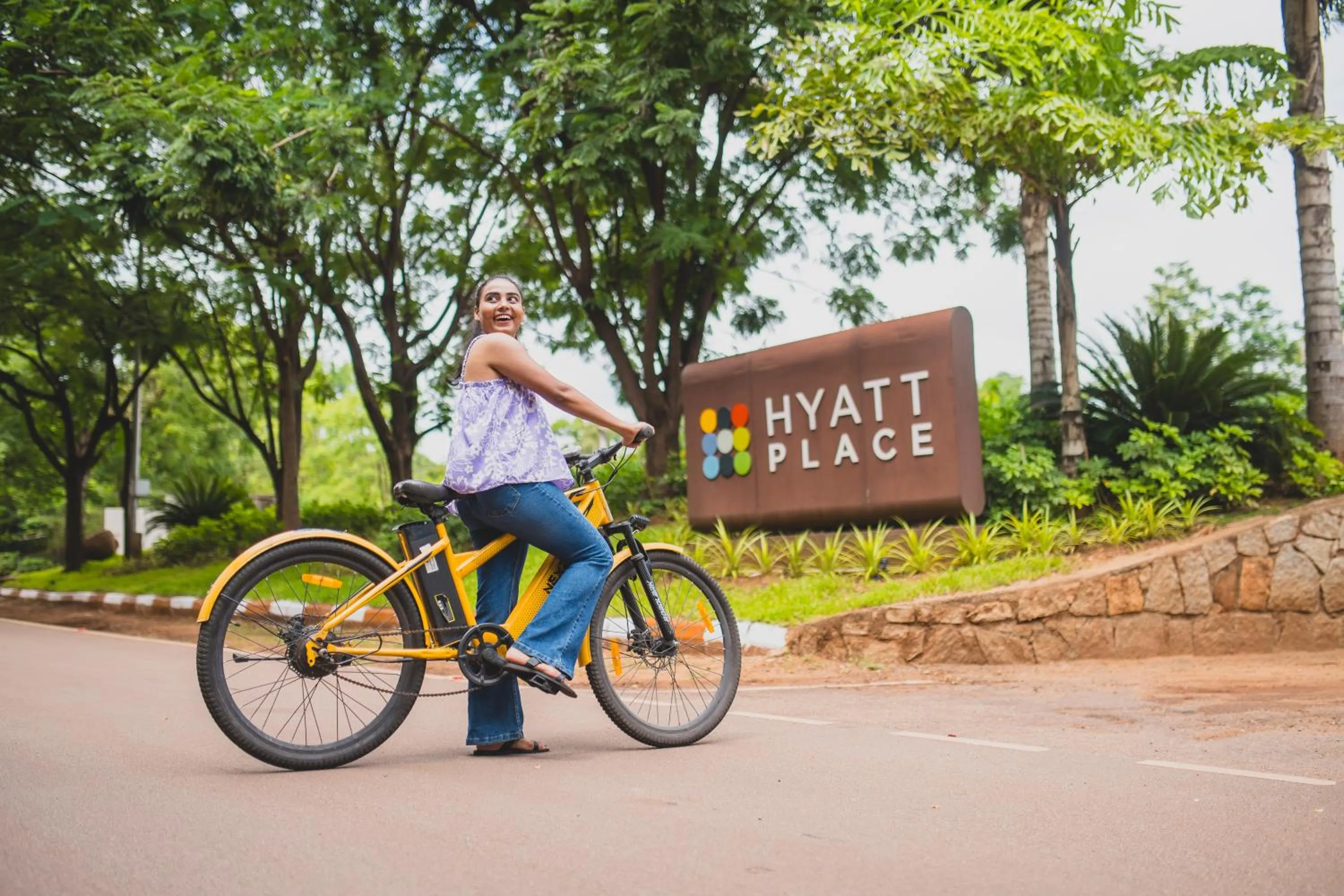 People in Hyatt Place Hampi