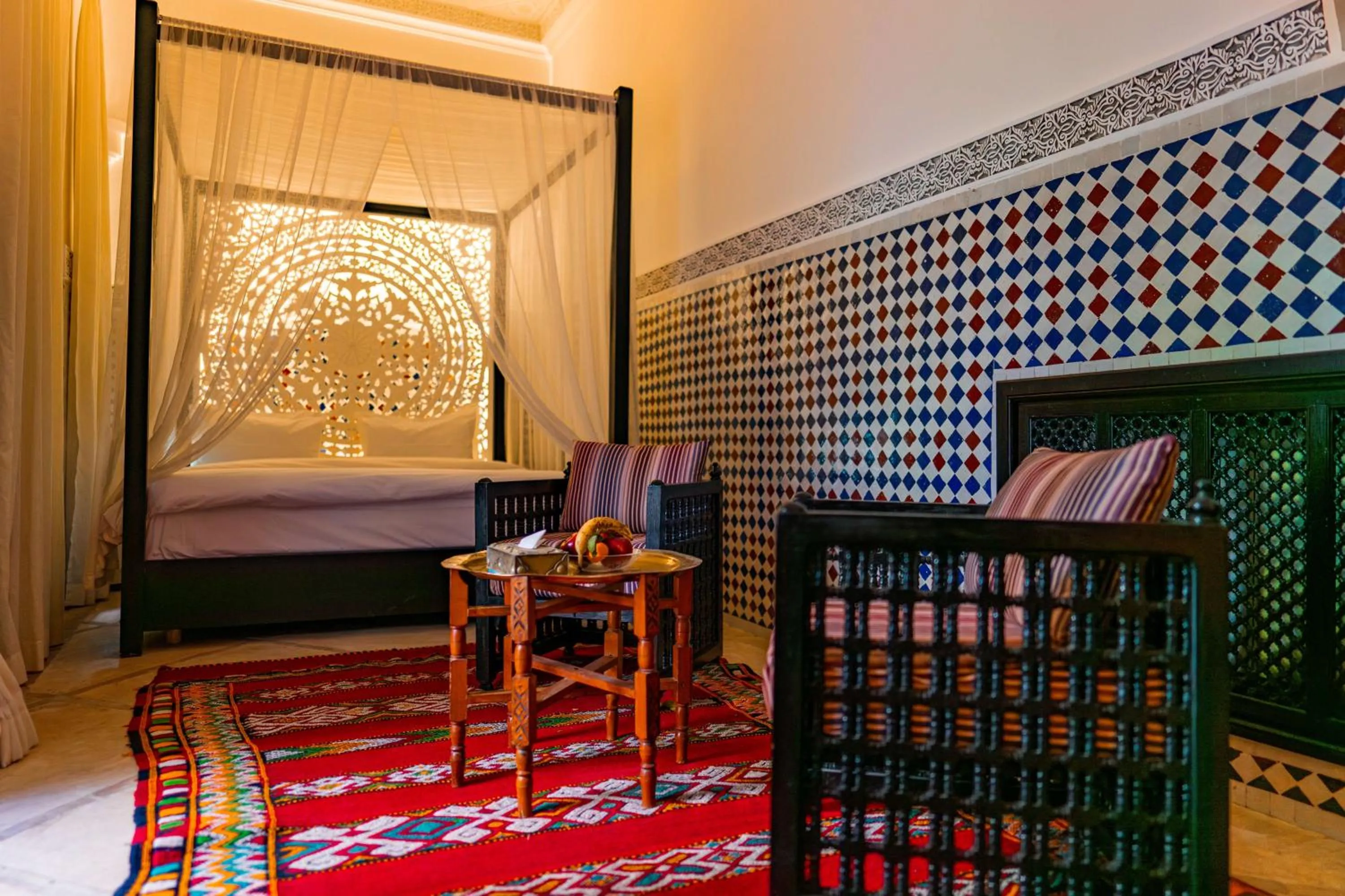 Seating area in Riad Dar Dialkoum