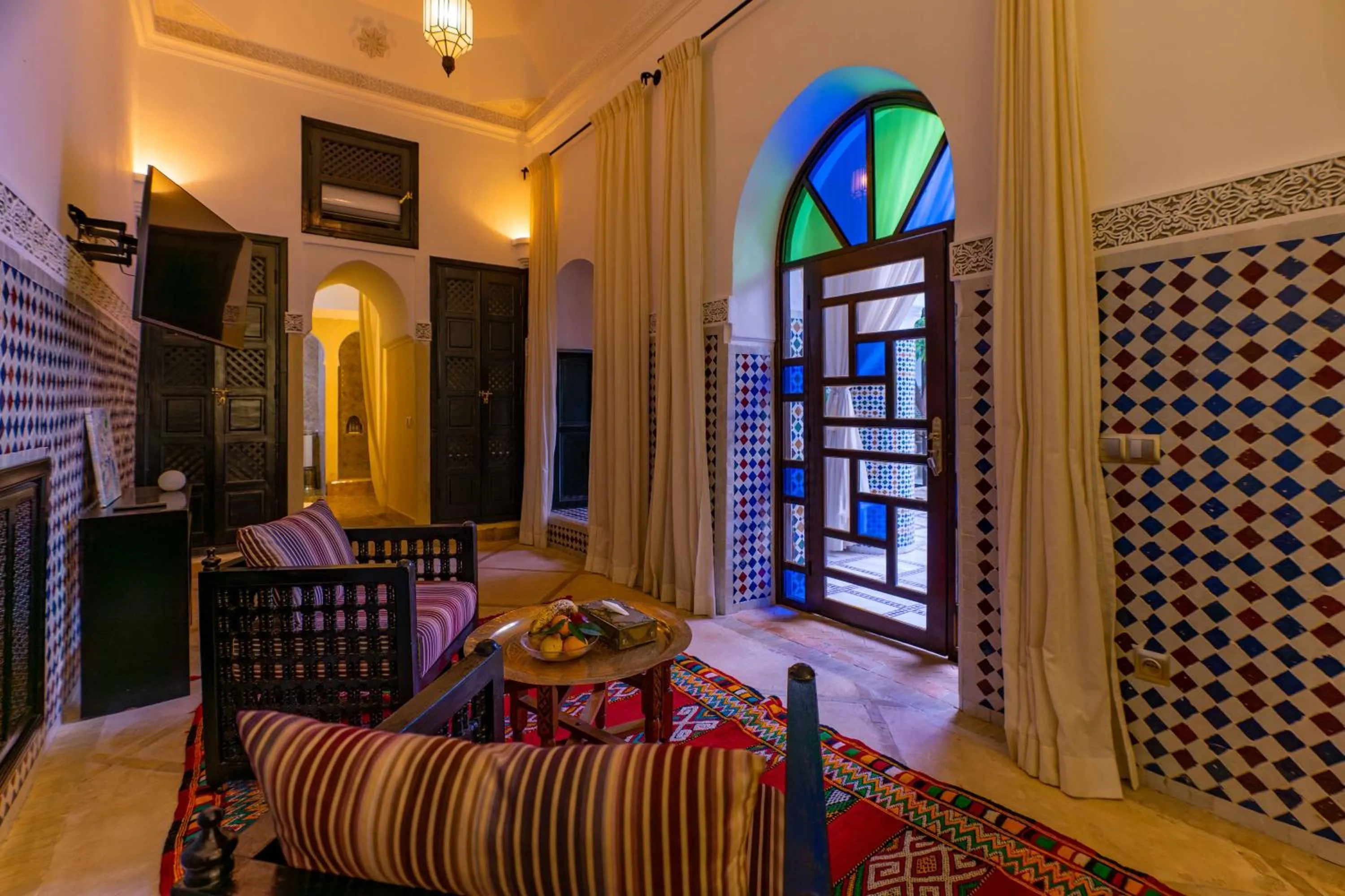 Seating area in Riad Dar Dialkoum