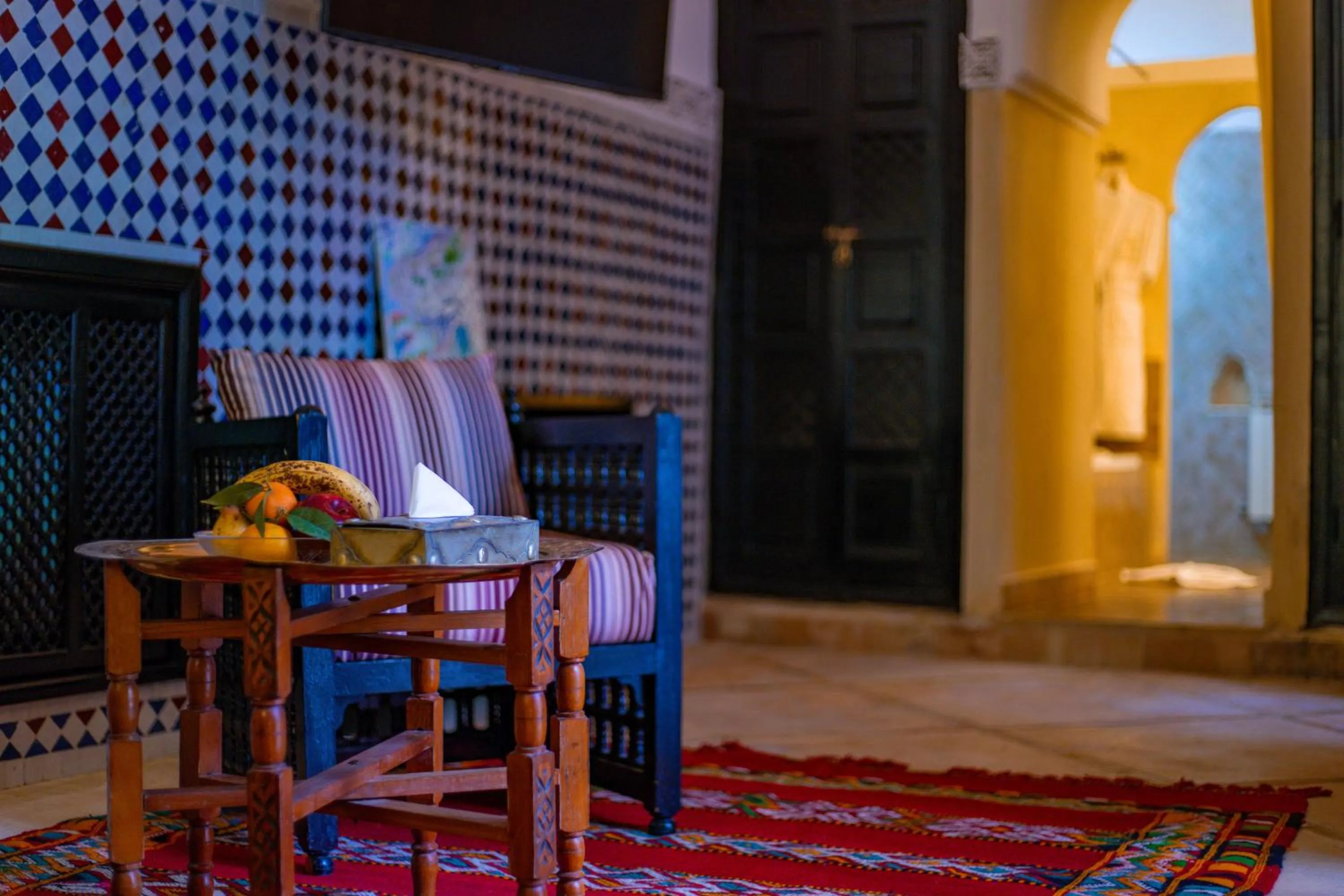 Seating area in Riad Dar Dialkoum