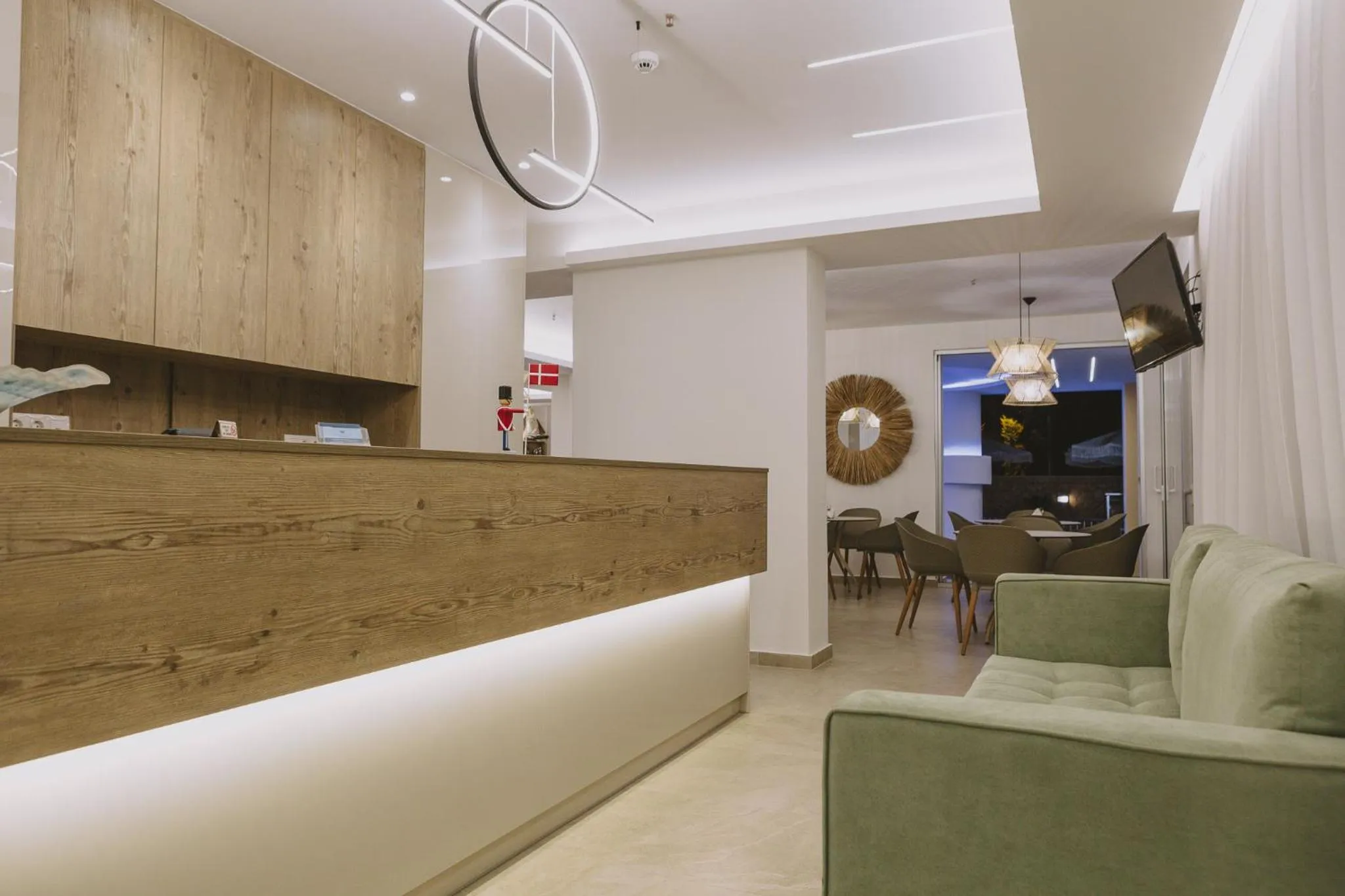 Lobby or reception in Theo Beach Hotel Apartments