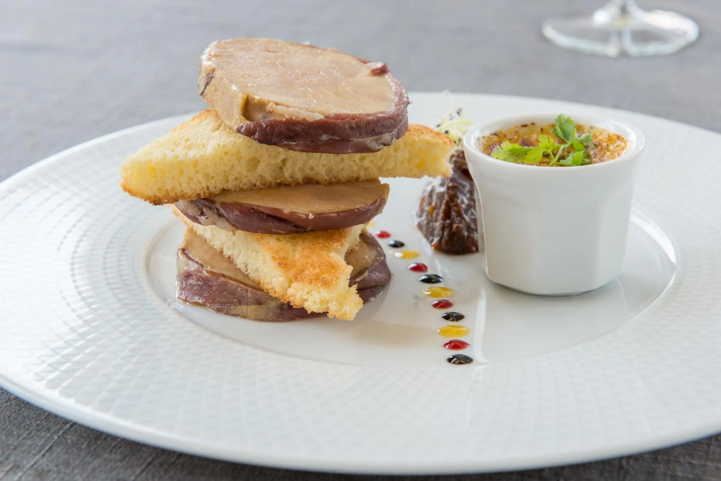 Food close-up in Logis Hotels - Au Colombier du Touron