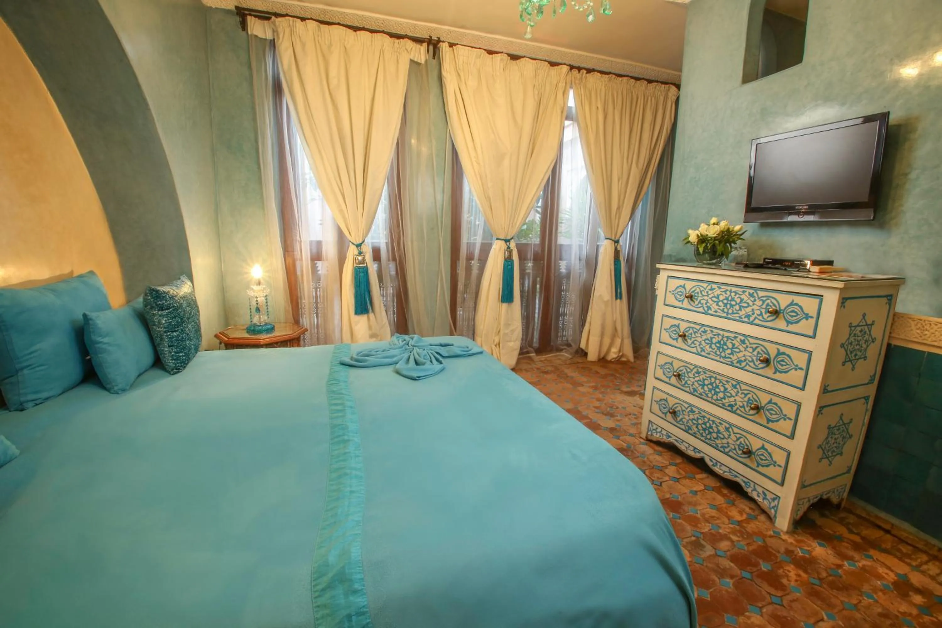 Bed in Riad Turquoise