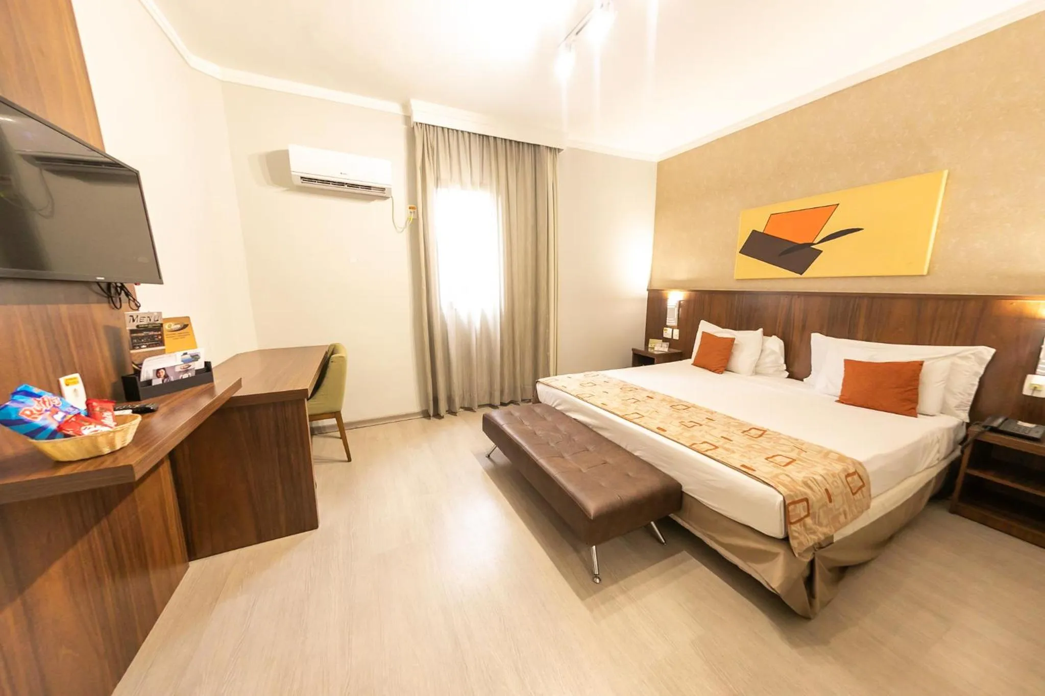 Bedroom, Bed in Class Hotel Varginha